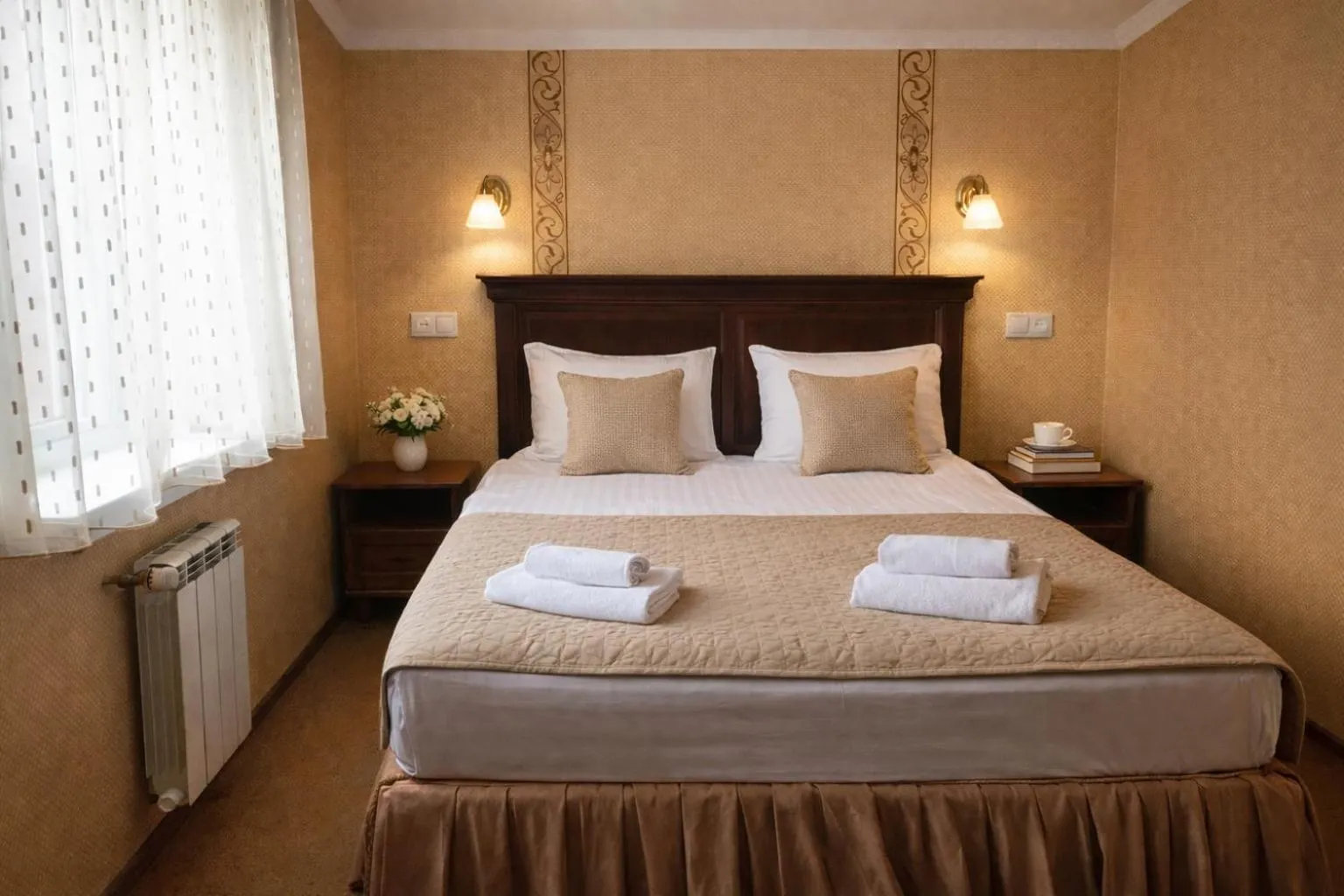 Bed in Gusarskiy Hotel and Apartment