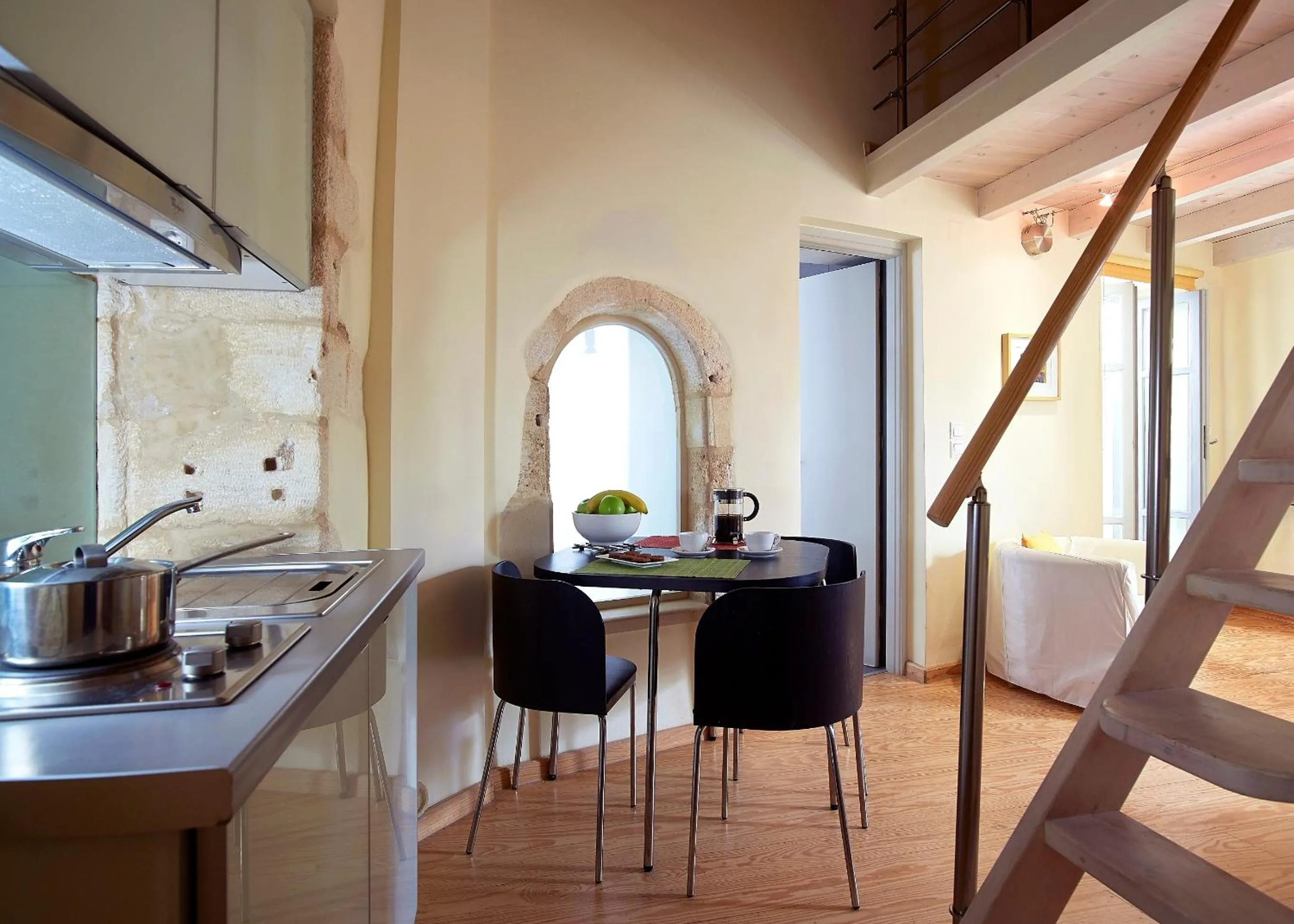 Kitchen or kitchenette in Boutique Hotel Fortino