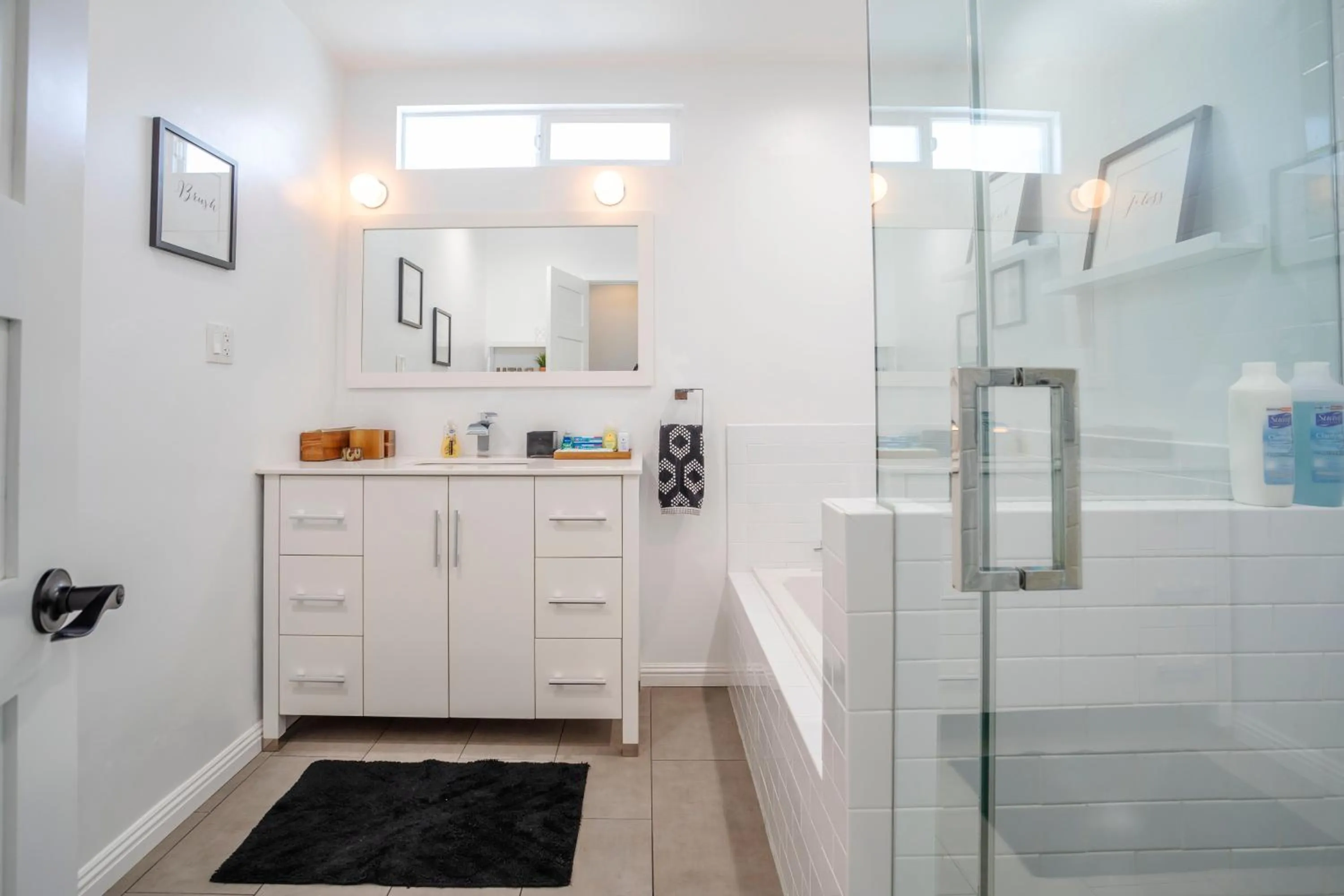 Shower in Enchanting Sherman Oaks Home With Pool permit #HSR two five zero zero 3222