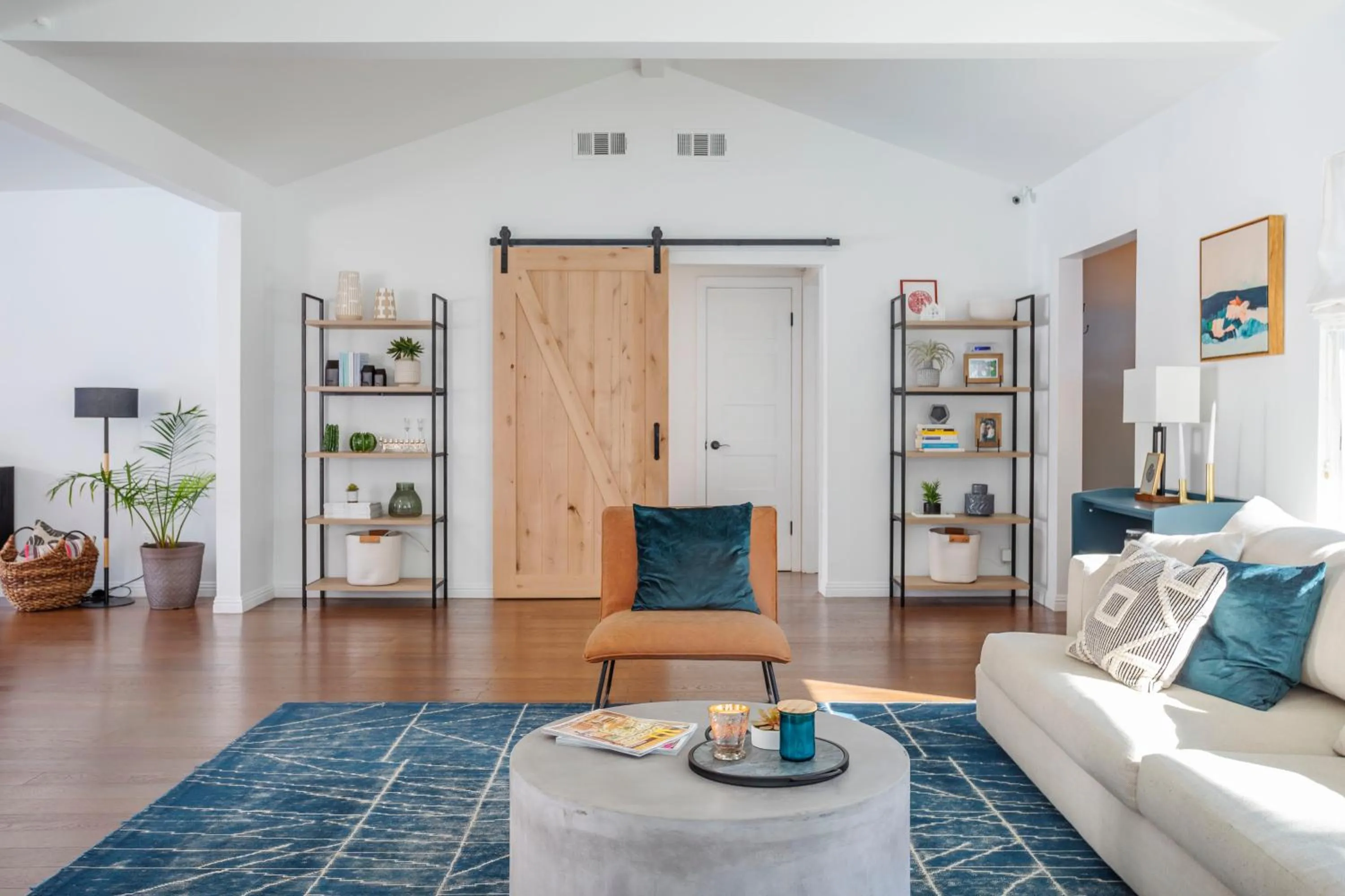 Living room in Enchanting Sherman Oaks Home With Pool permit #HSR two five zero zero 3222