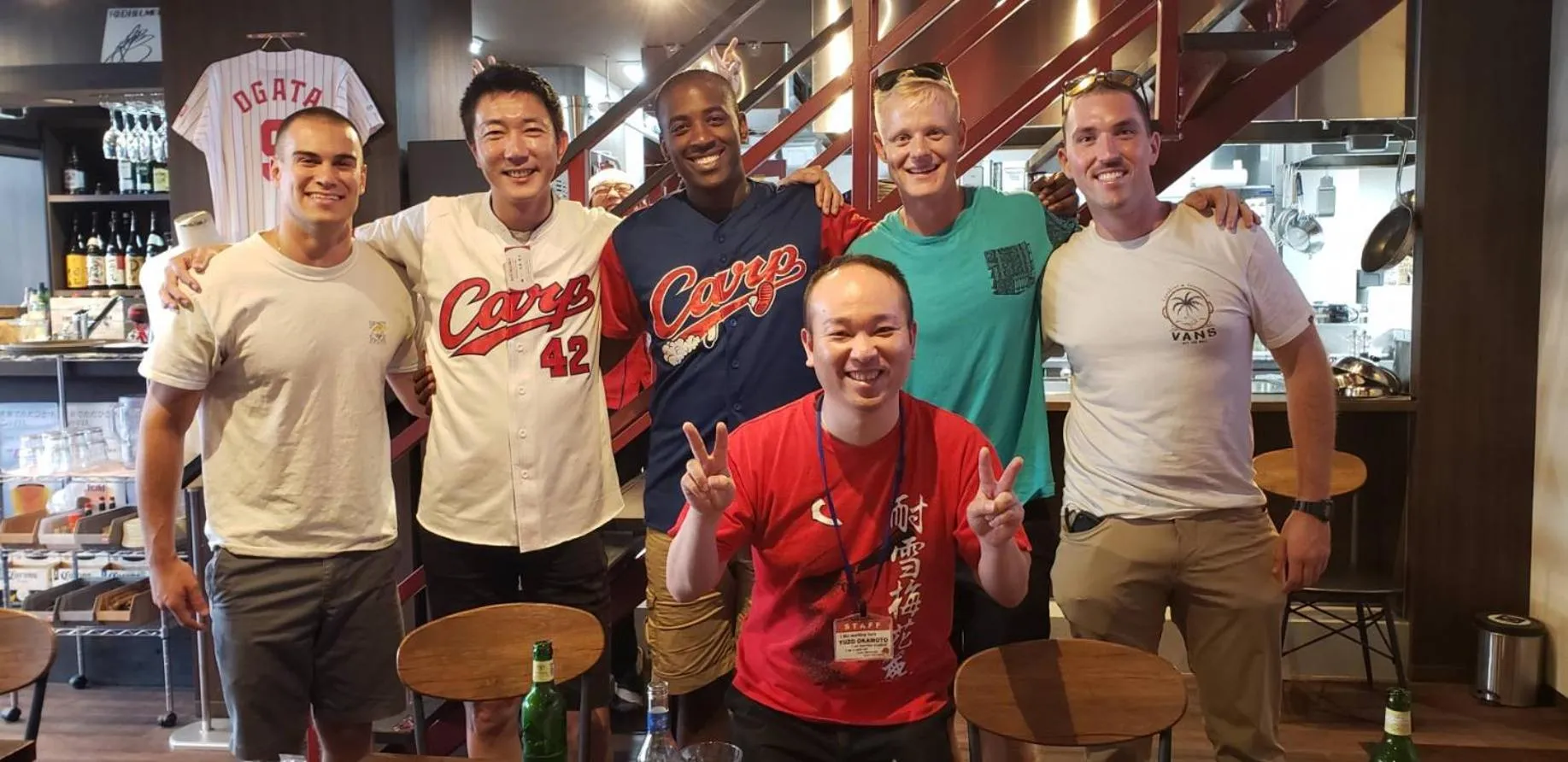 Guests in RED HELMET House & Sports Bar Hiroshima