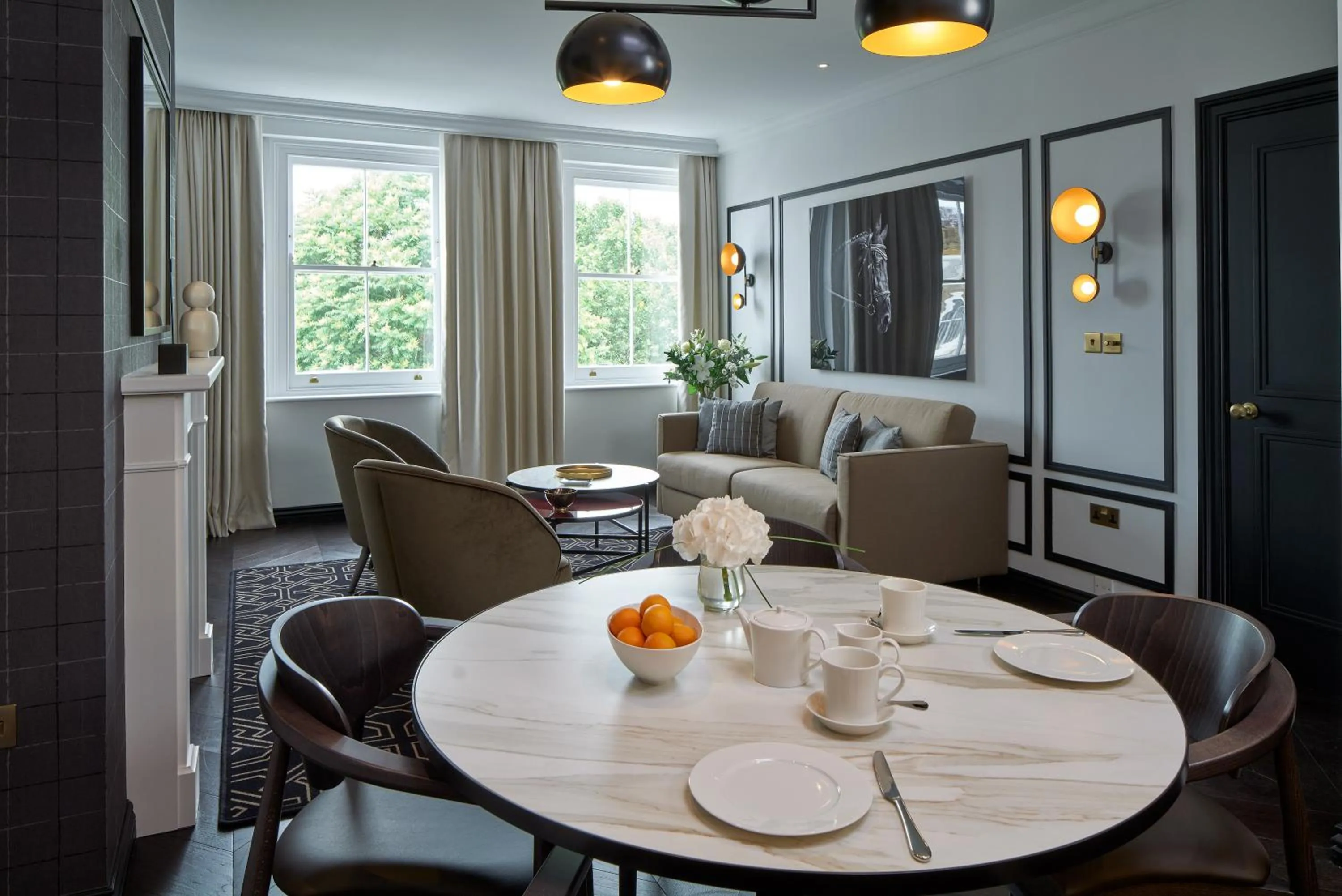 Living room in Lexham Gardens by Cheval Maison