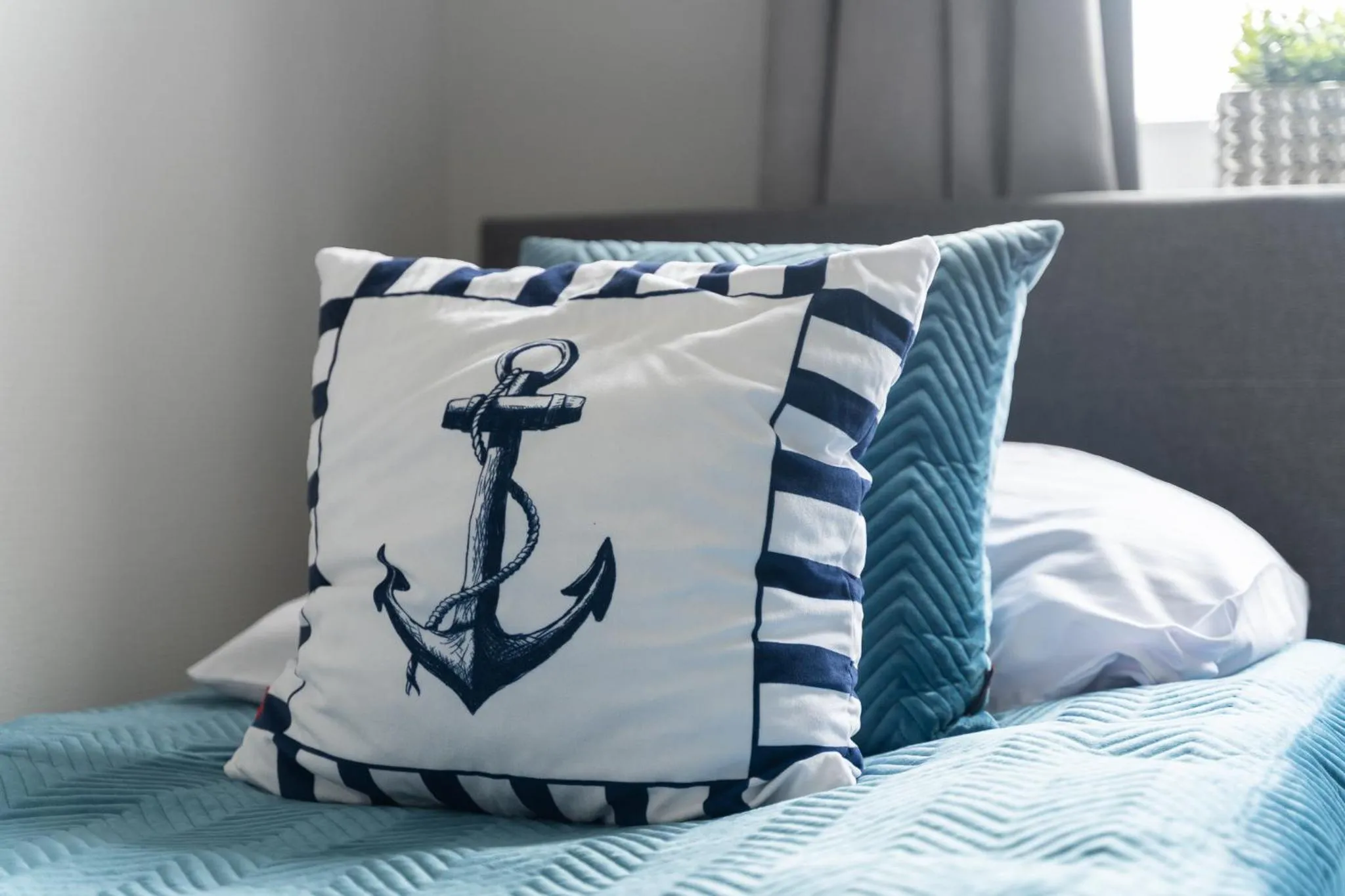 Decorative detail, Bed in Stawa Villa & Apart