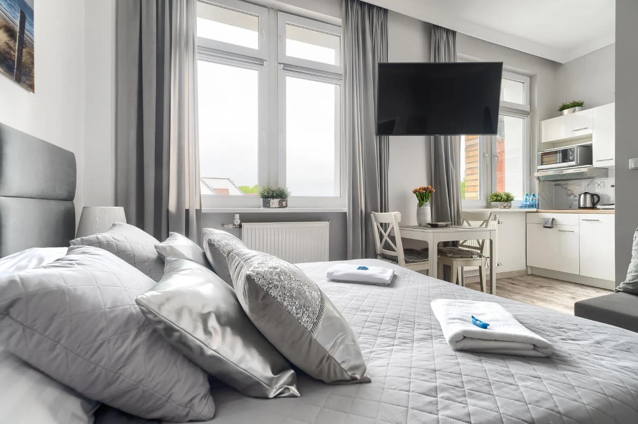 Bed in Stawa Villa & Apart