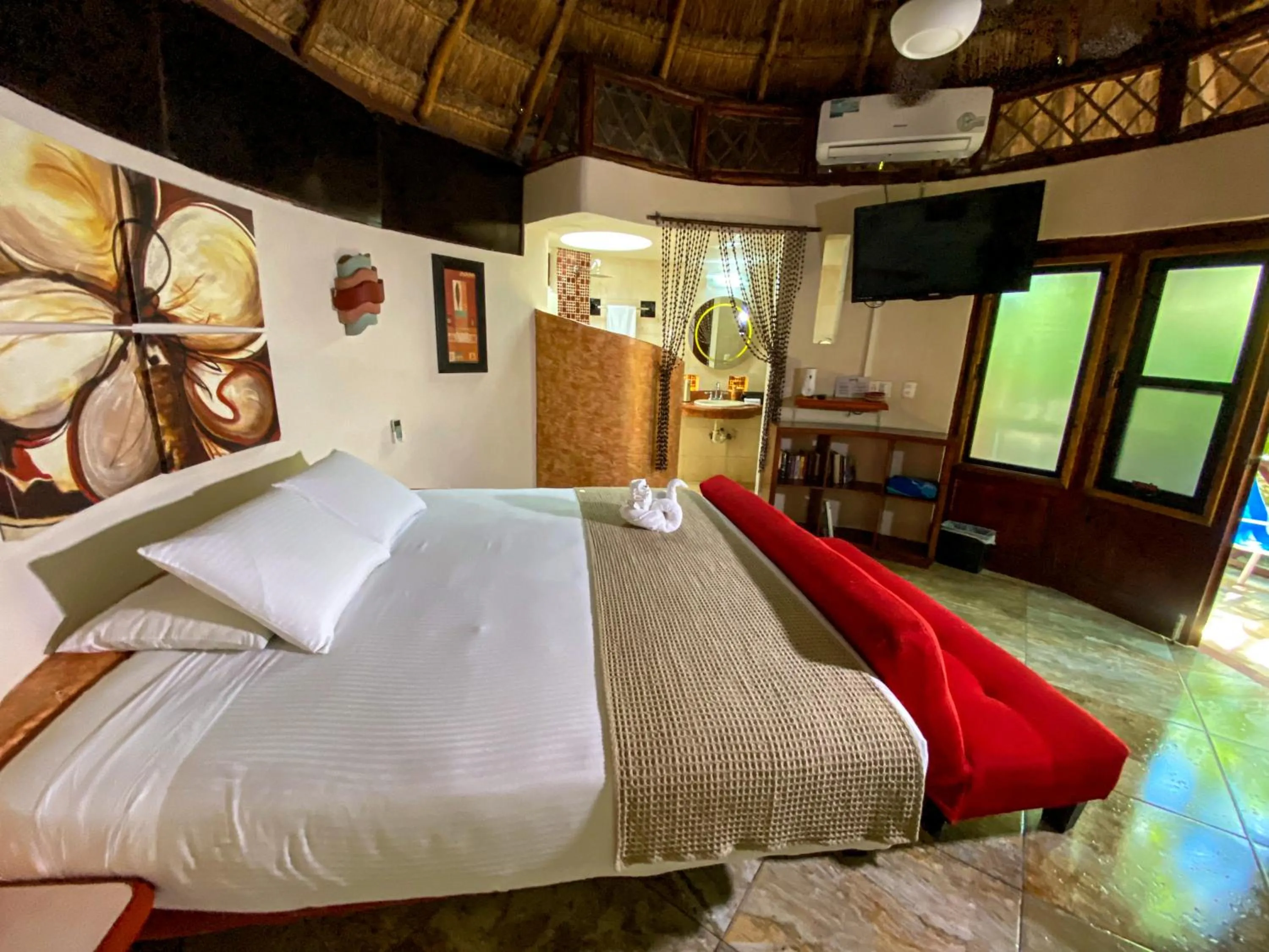 Bedroom, Bed in Cocos Cabañas Playa del Carmen Adults Only