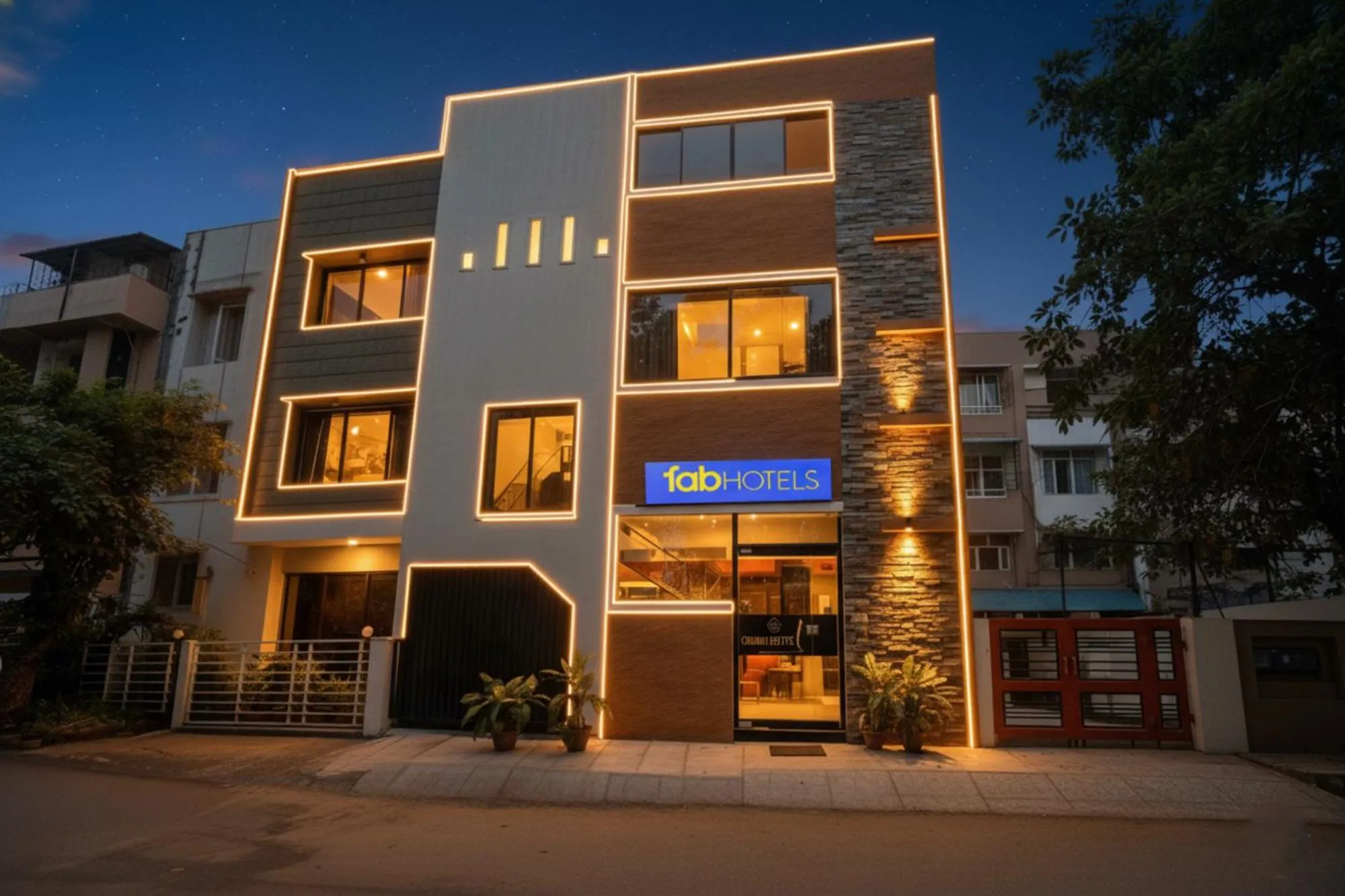 Facade/entrance in FabHotel Crown Suites - Nr Sony Signals