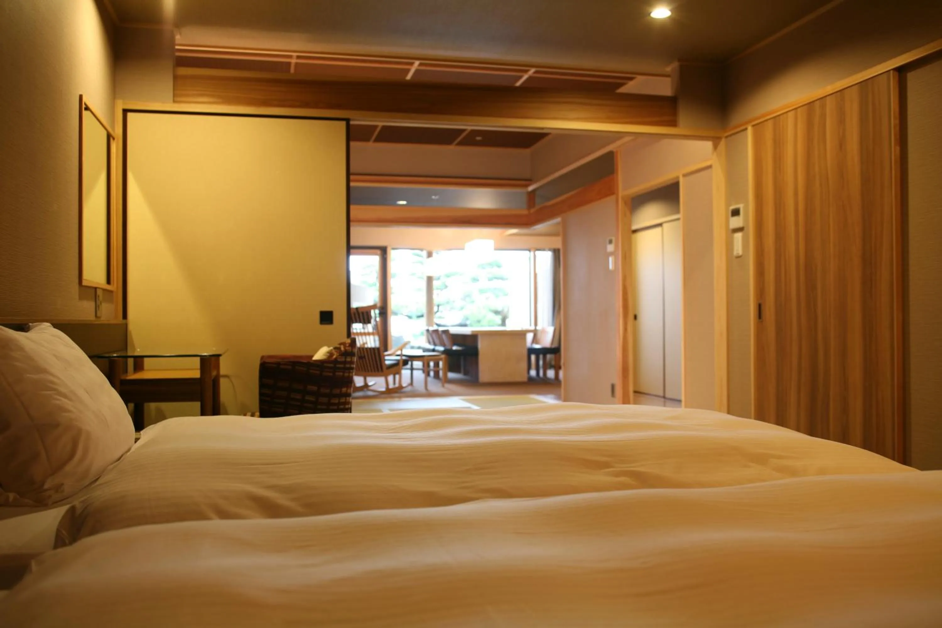 Bed in Hotel New Awaji