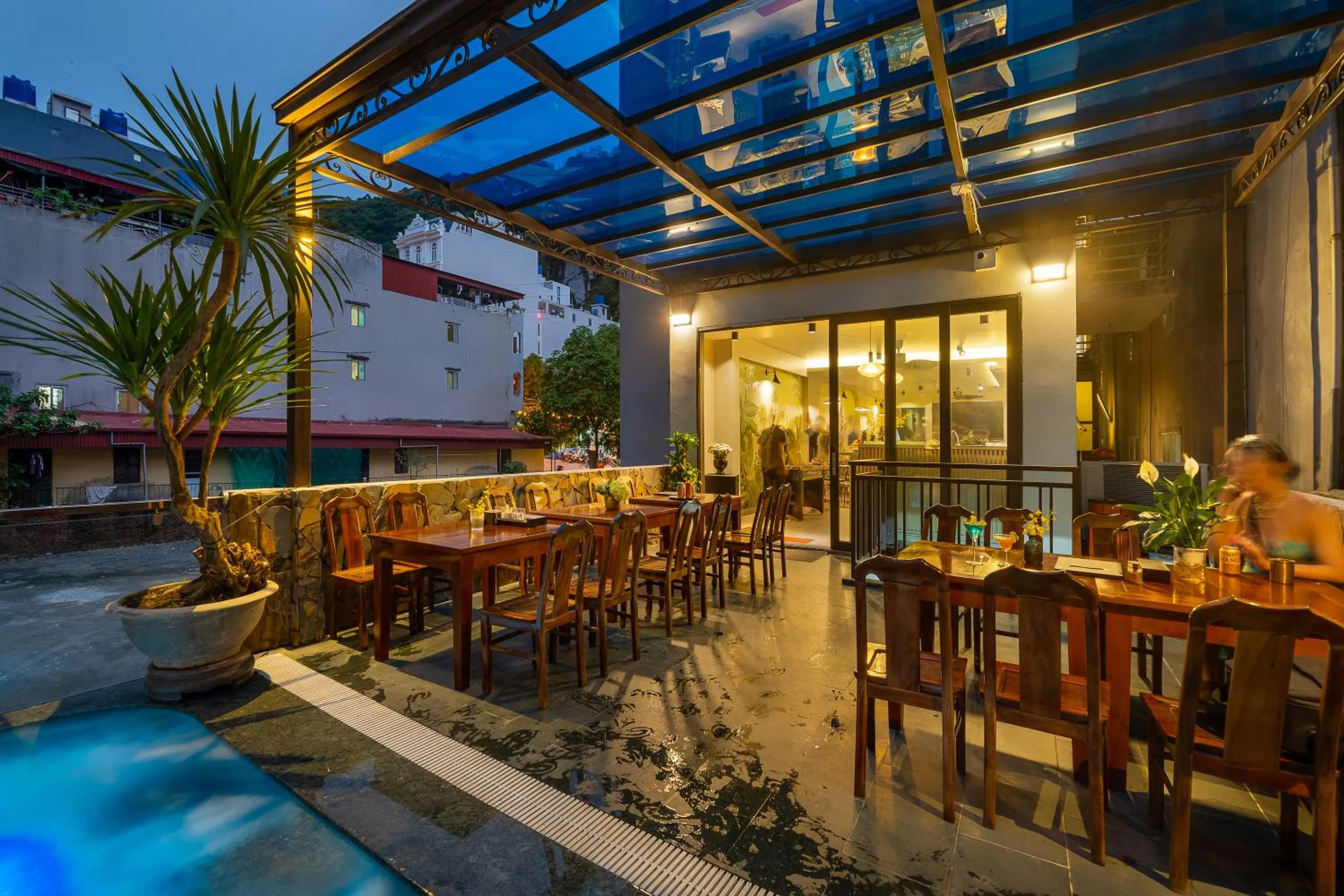 Swimming pool in The Oversleep Catba Hostel & Pool Bar