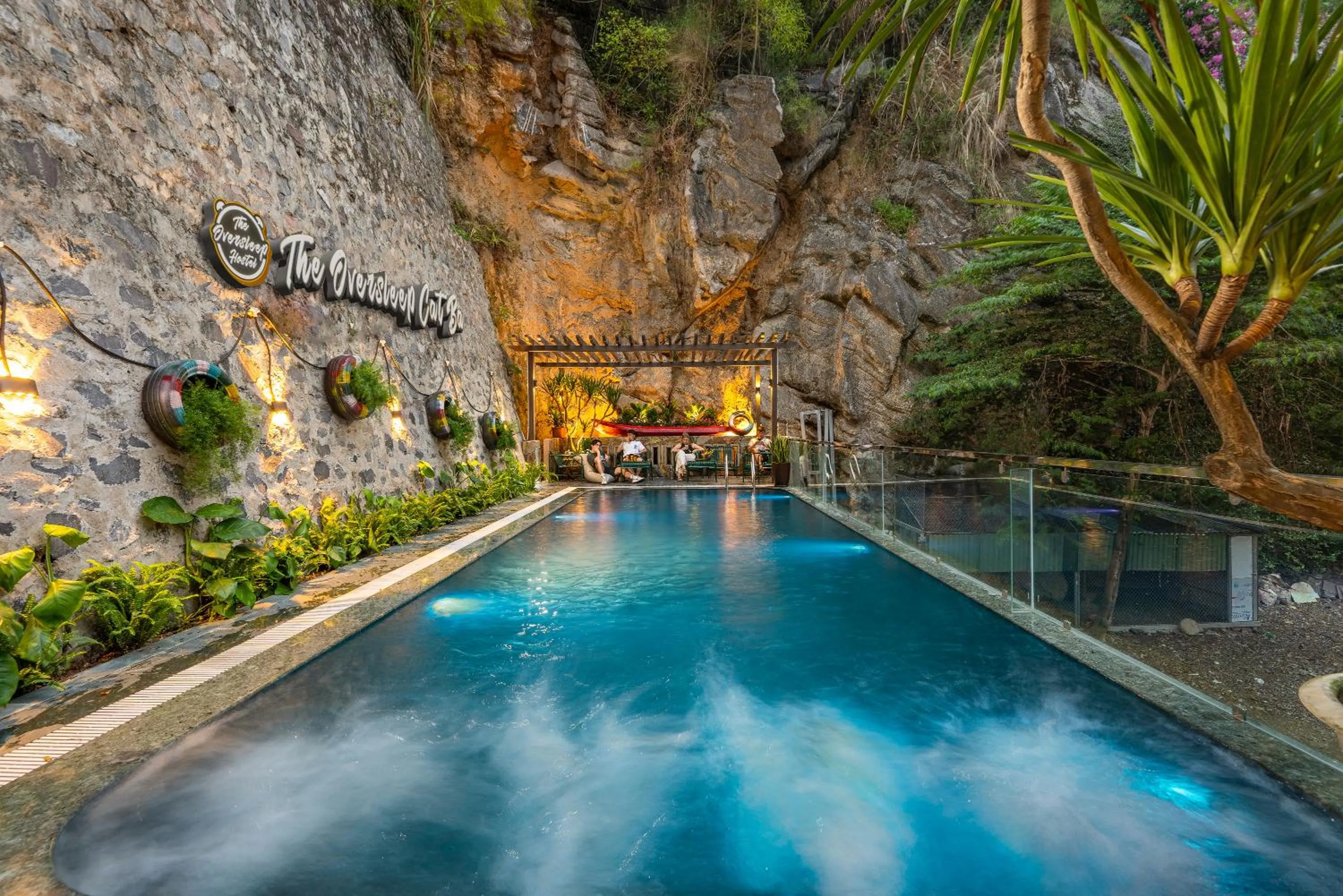 Swimming pool in The Oversleep Catba Hostel & Pool Bar