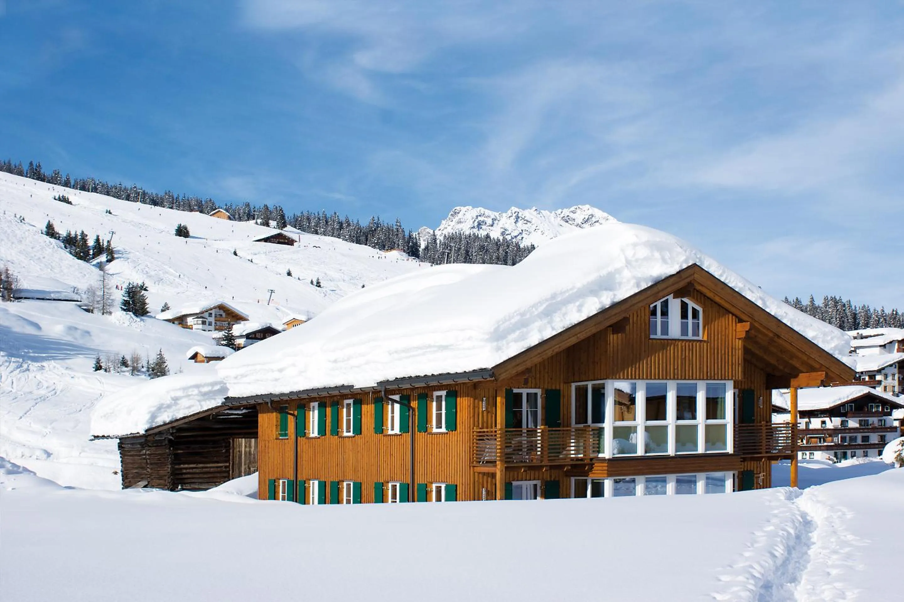 Property building, Winter in Hotel-Garni Felsenhof