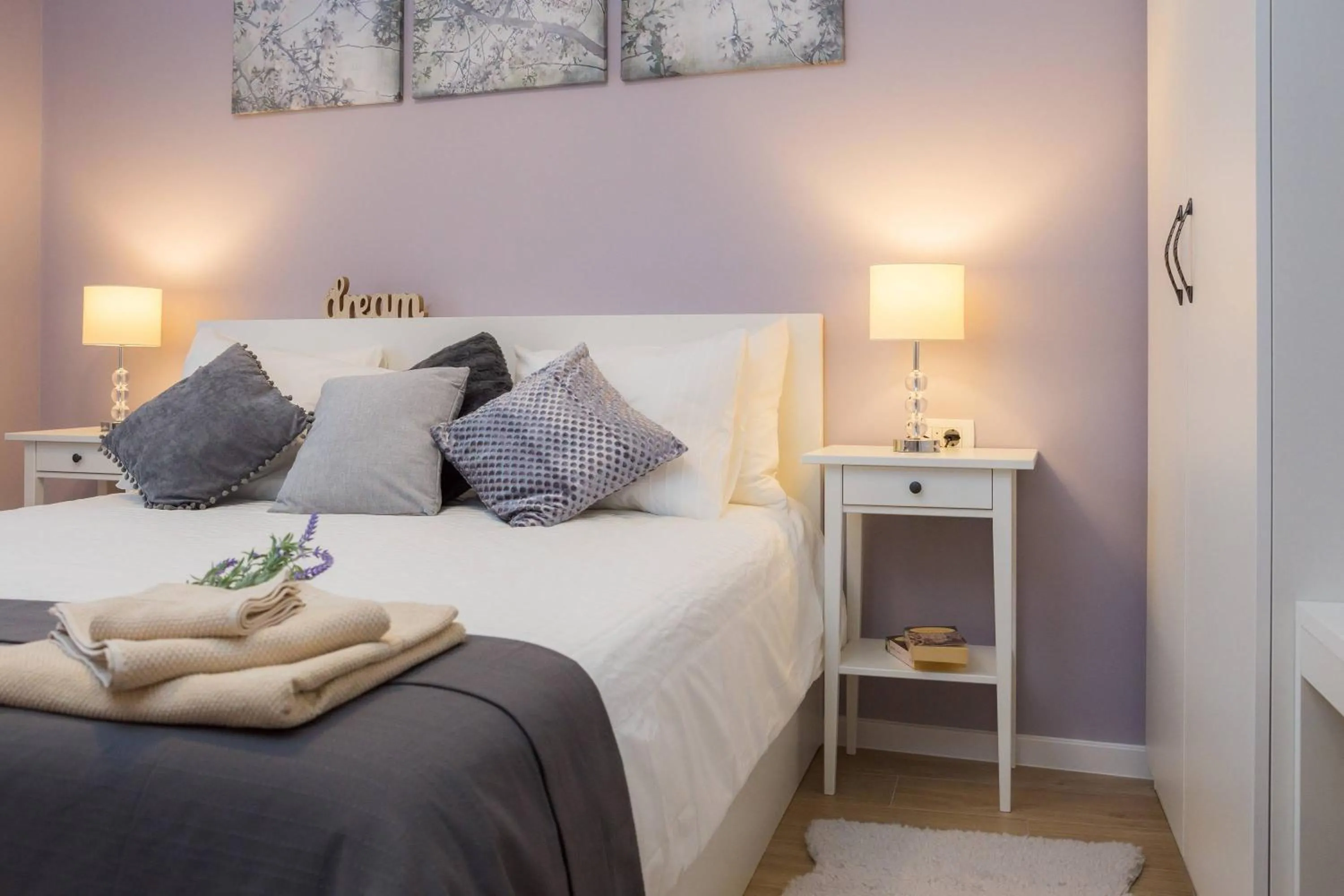 Bedroom, Bed in Zlatin Dvor - apartments for 3, terrace, Trogir center, beach at 5-min, BIKE friendly