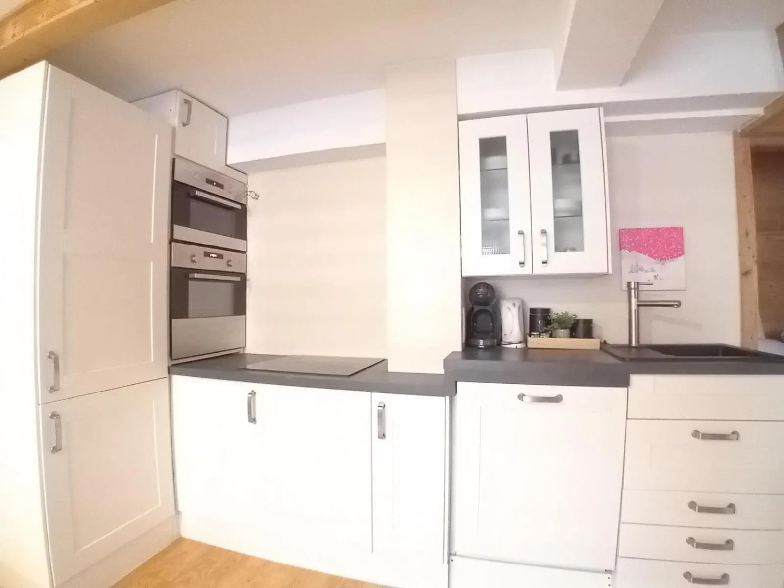 Kitchen or kitchenette in Hotel le Sherpa