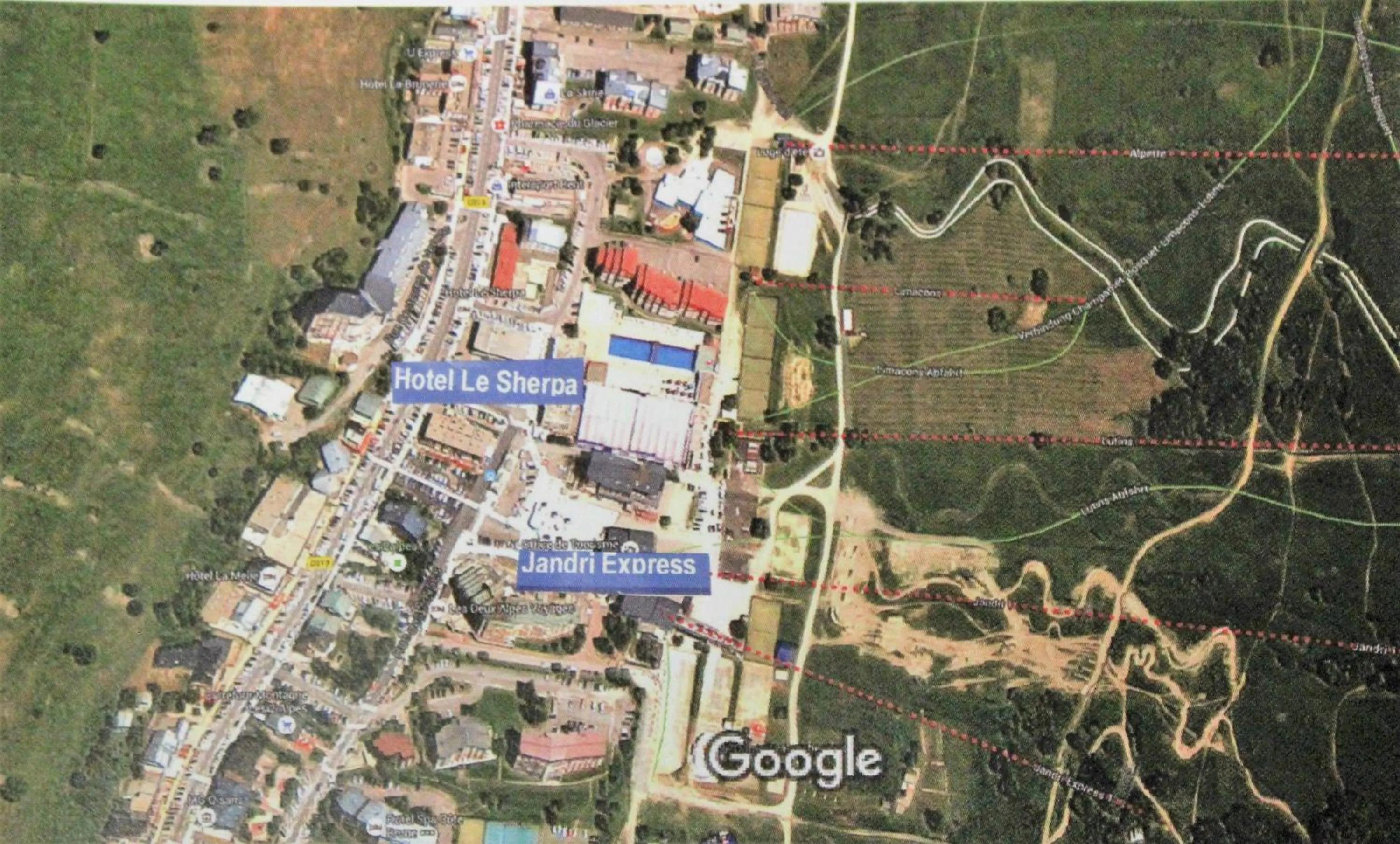 Bird's eye view in Hotel le Sherpa