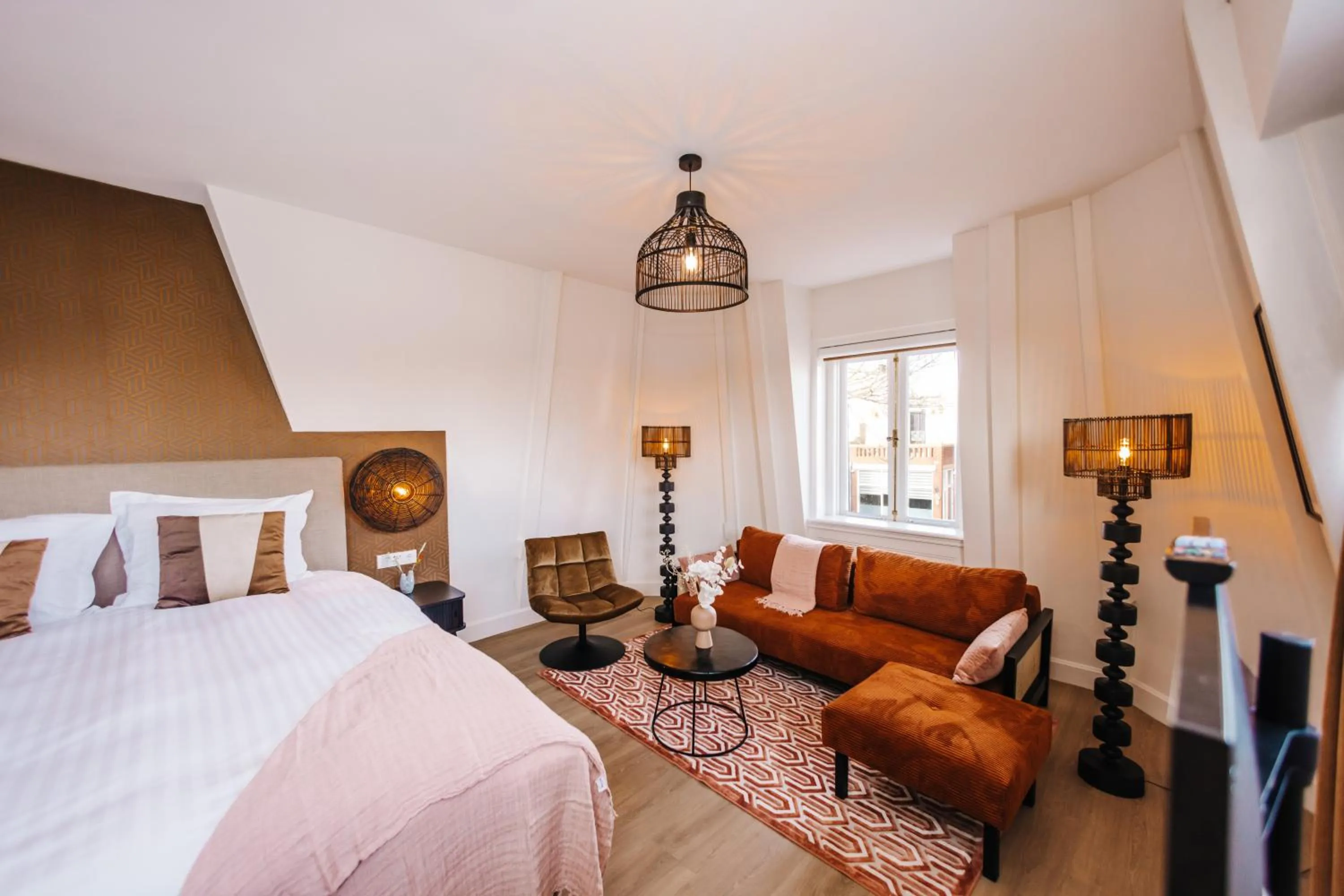 Seating area, Bed in Boutique hotel Margretha