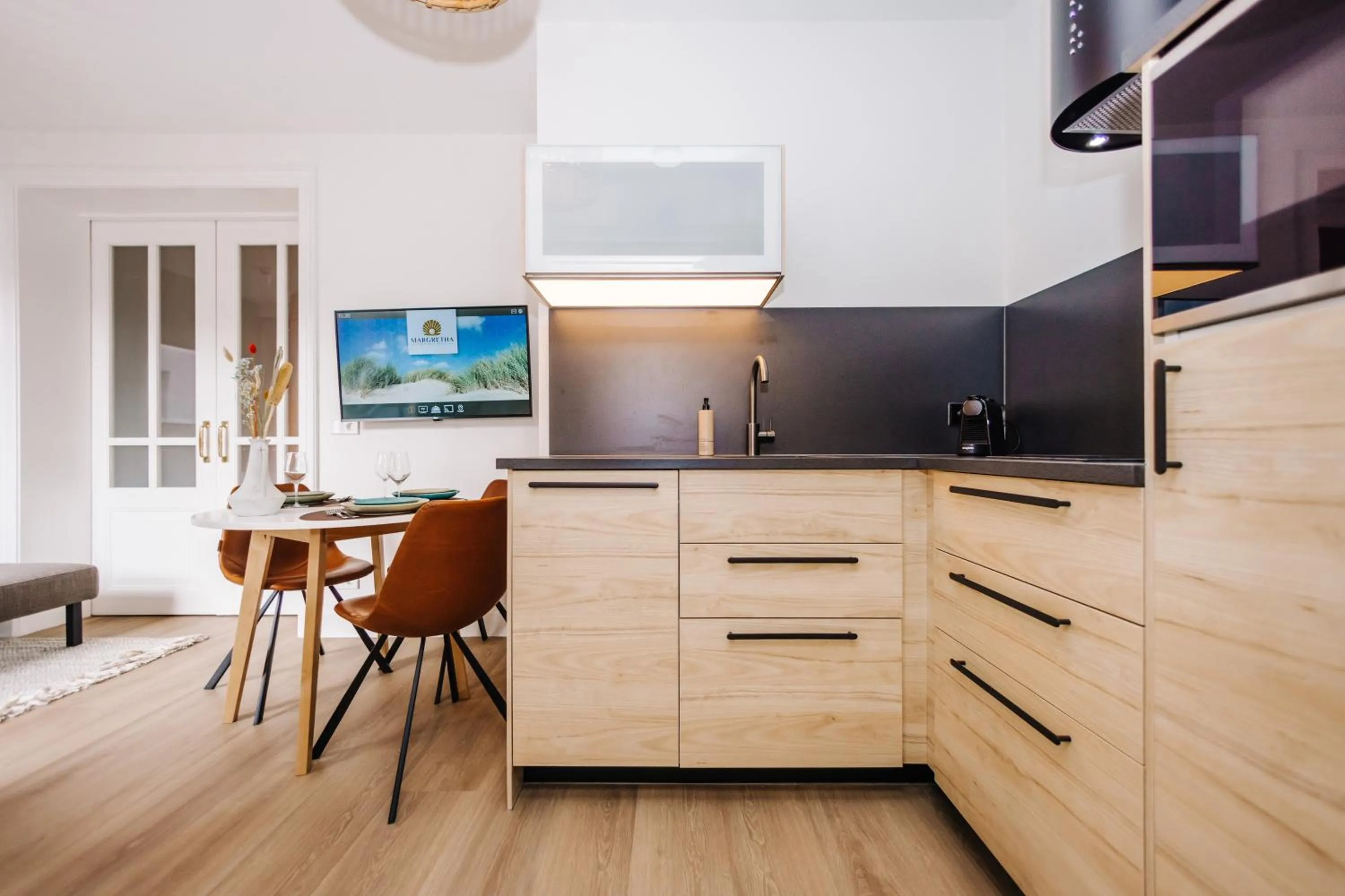 Kitchen or kitchenette in Boutique hotel Margretha