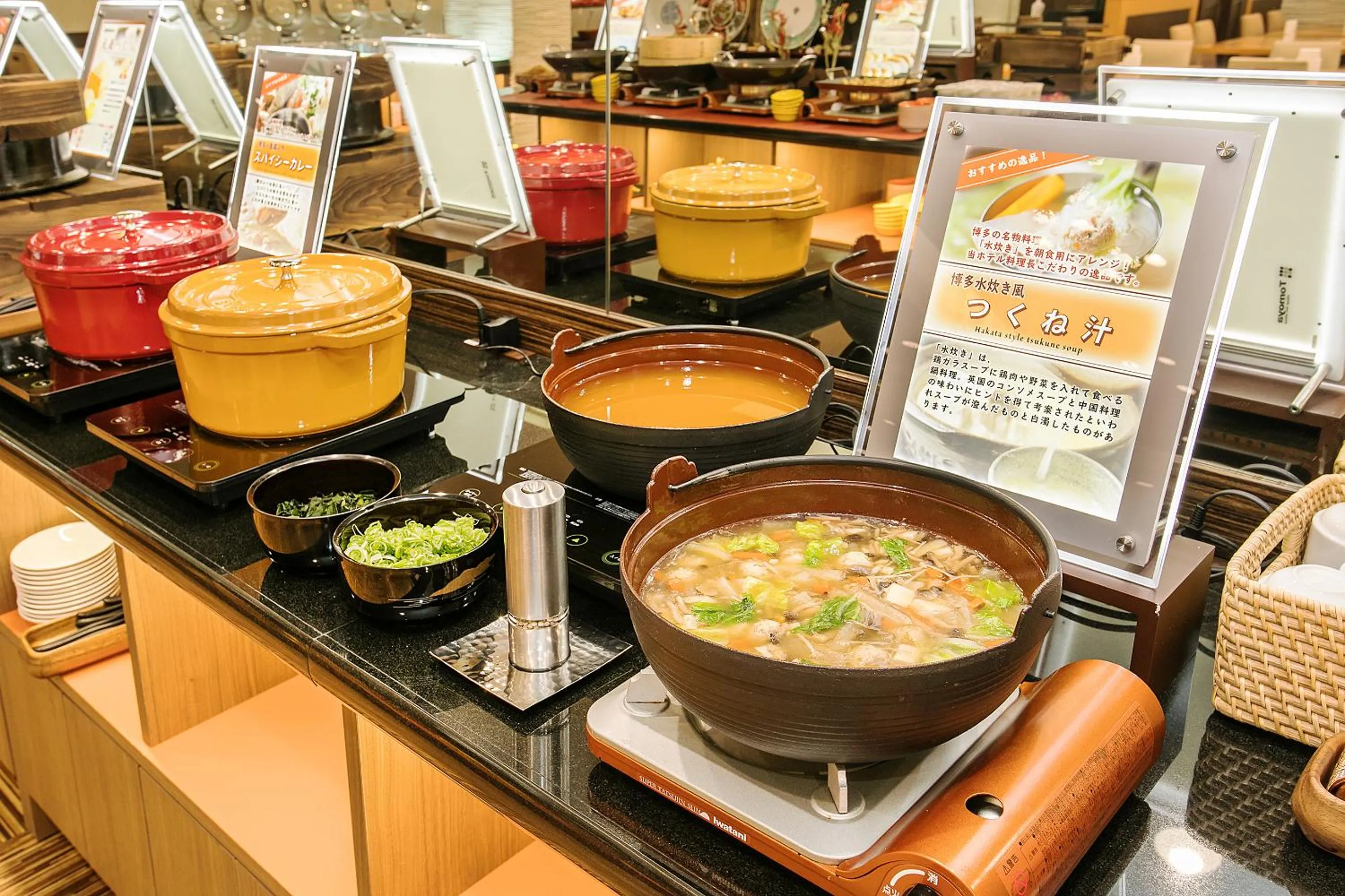 Buffet breakfast in Hotel Hokke Club Fukuoka