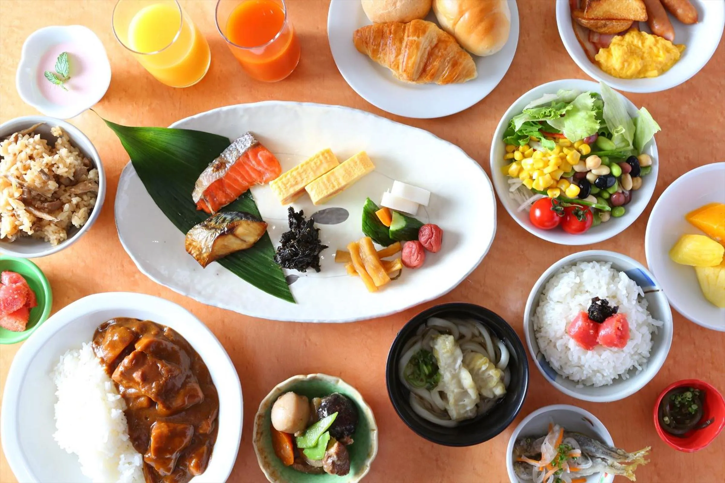 Buffet breakfast in Hotel Hokke Club Fukuoka