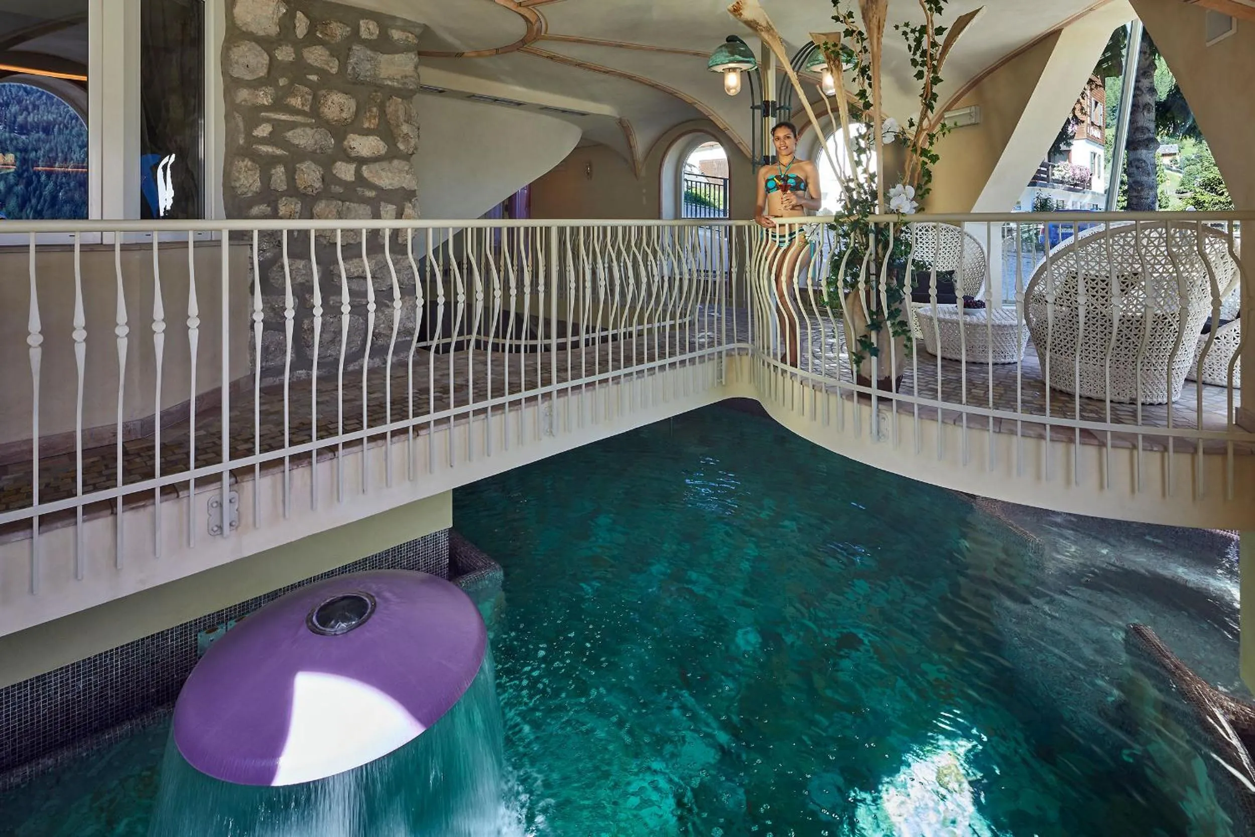 Pool view in Mountain Hotel Mezdì