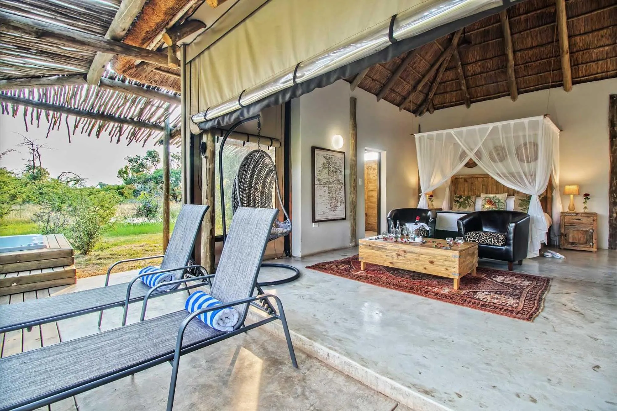 Patio in LookOut Safari Lodge