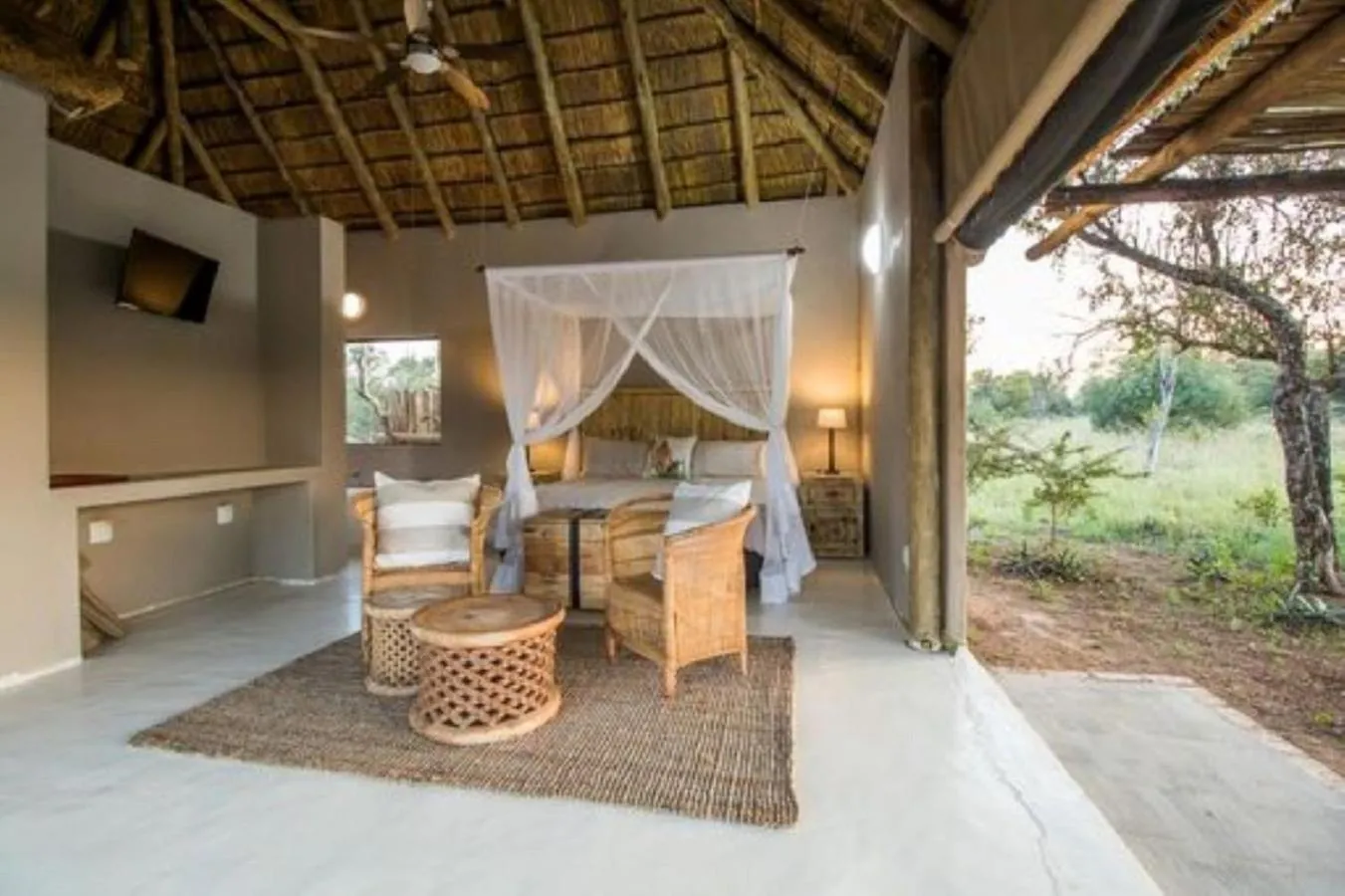 Seating area in LookOut Safari Lodge