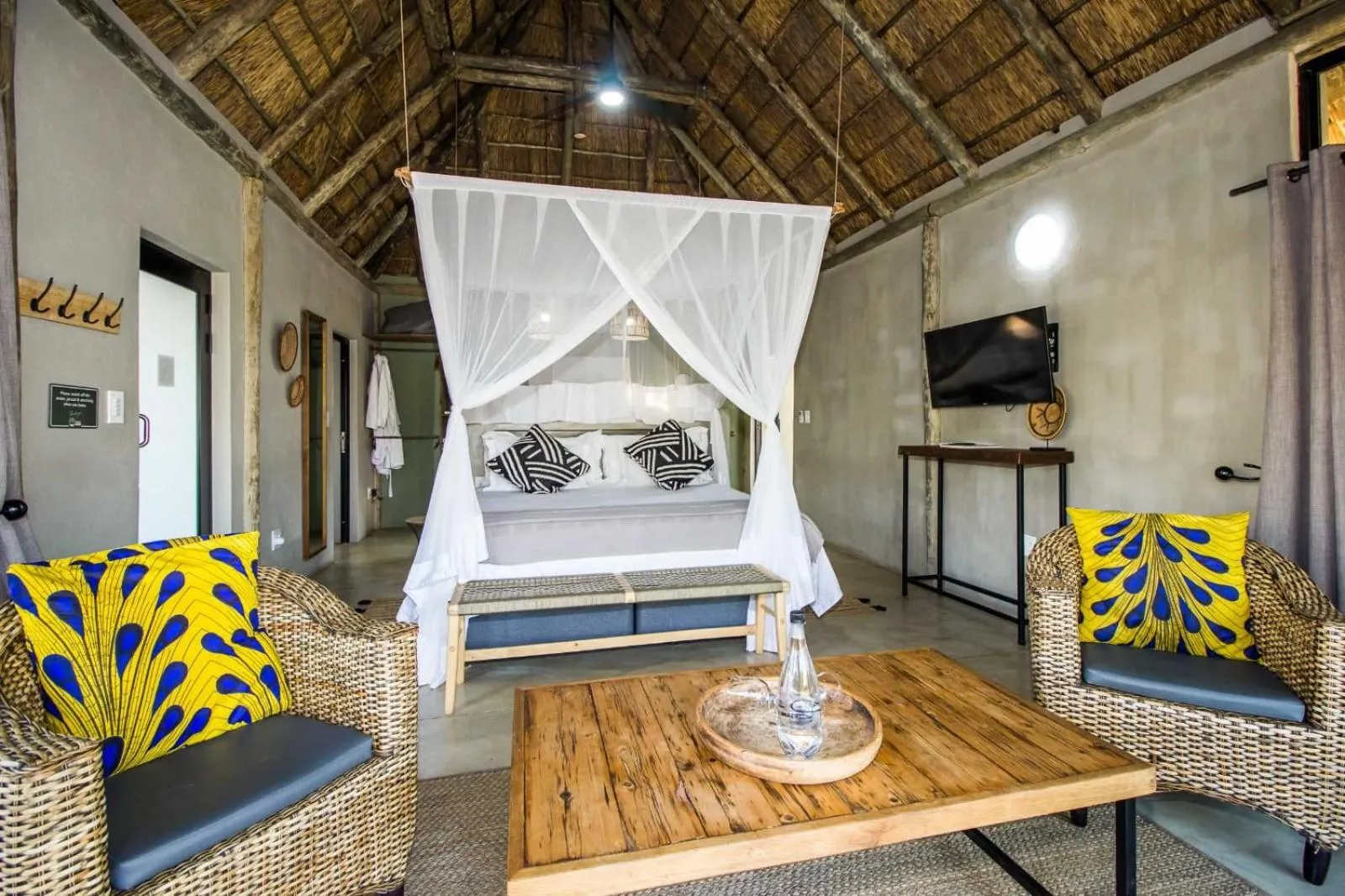 Bed in LookOut Safari Lodge