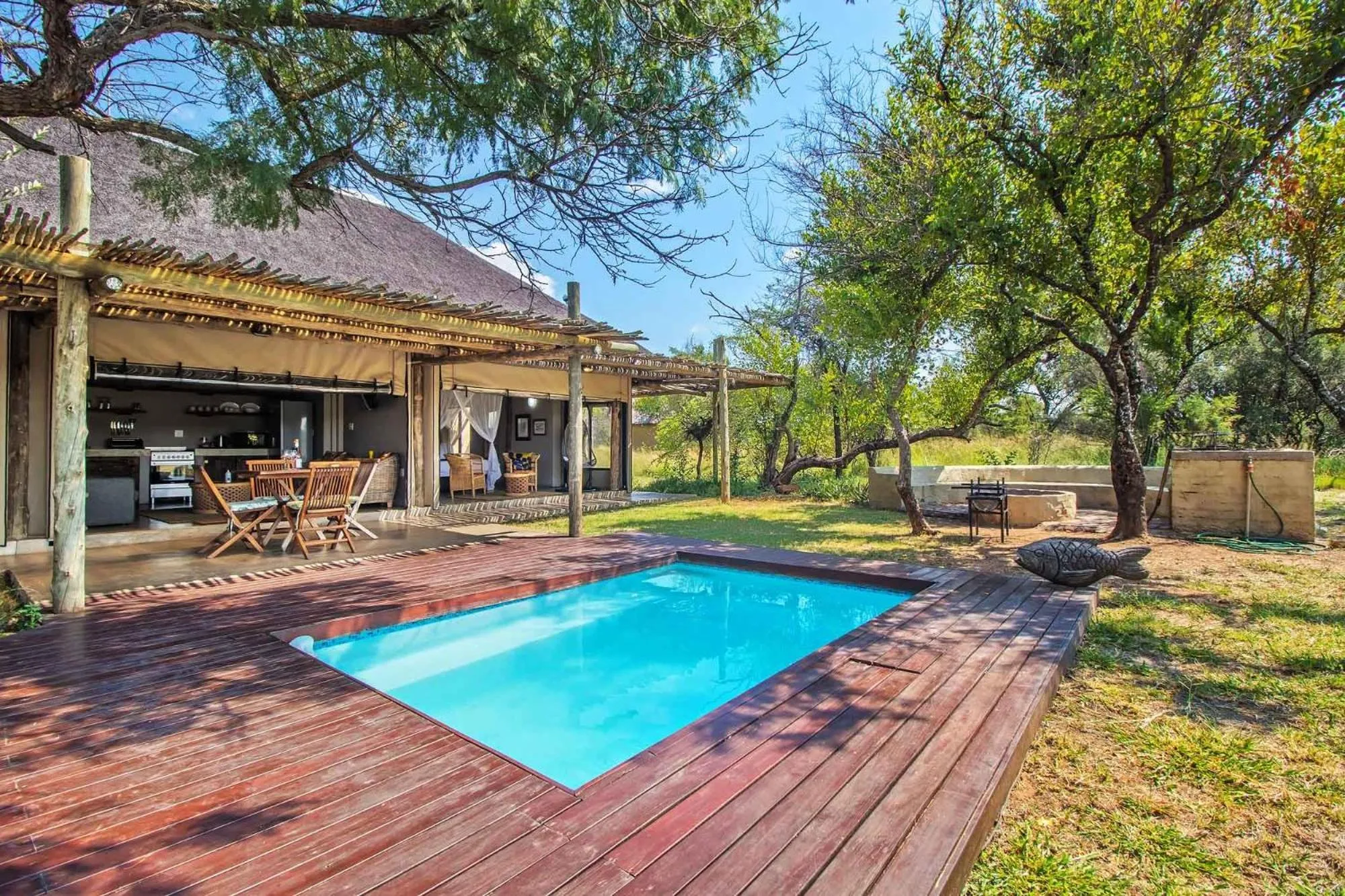 Patio in LookOut Safari Lodge