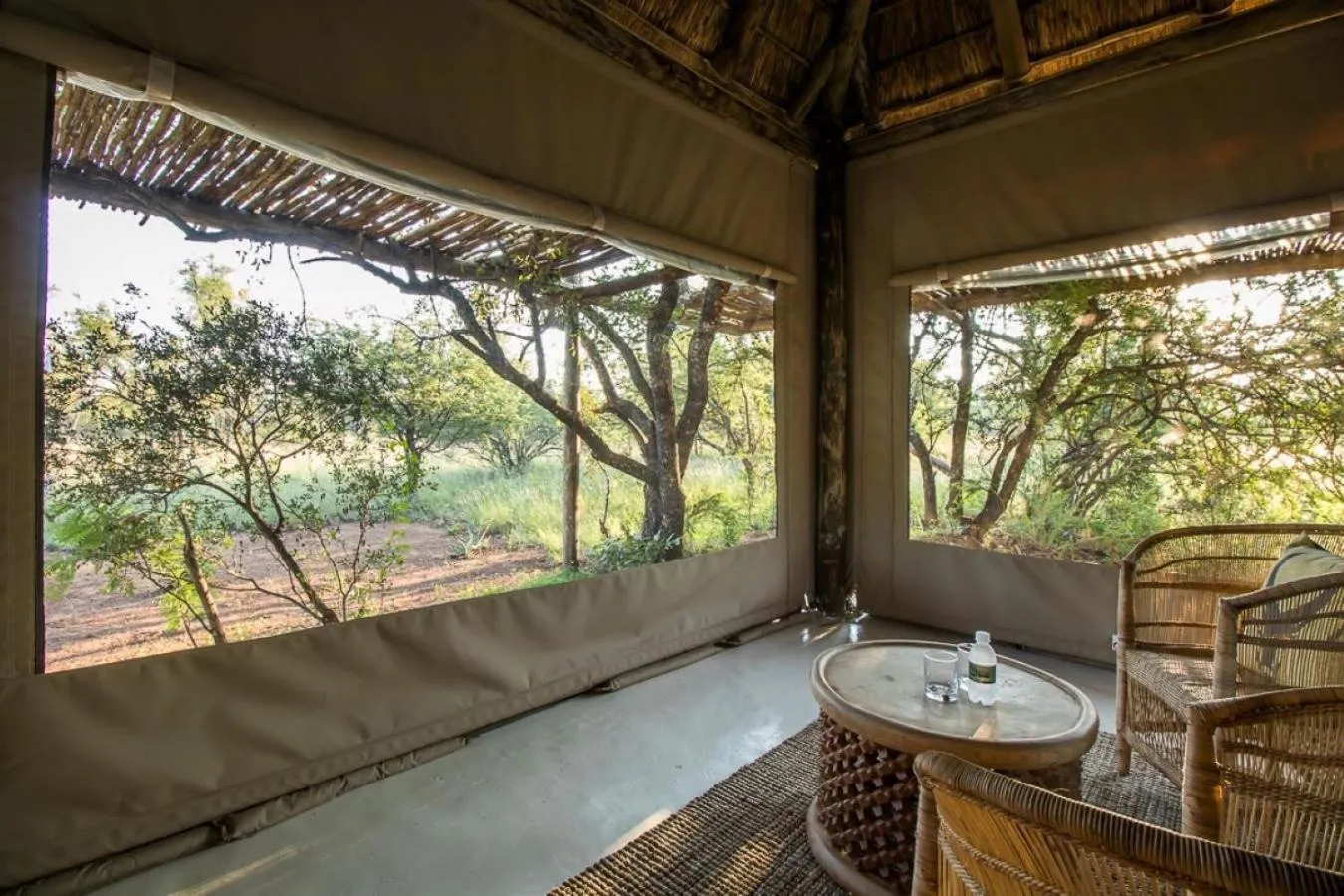 Seating area in LookOut Safari Lodge