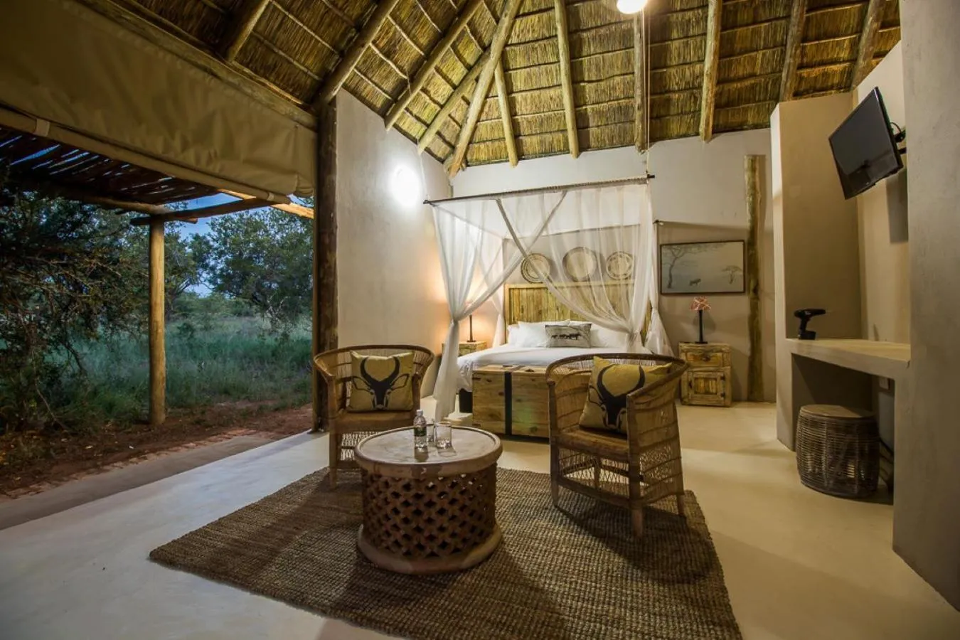 Seating area in LookOut Safari Lodge