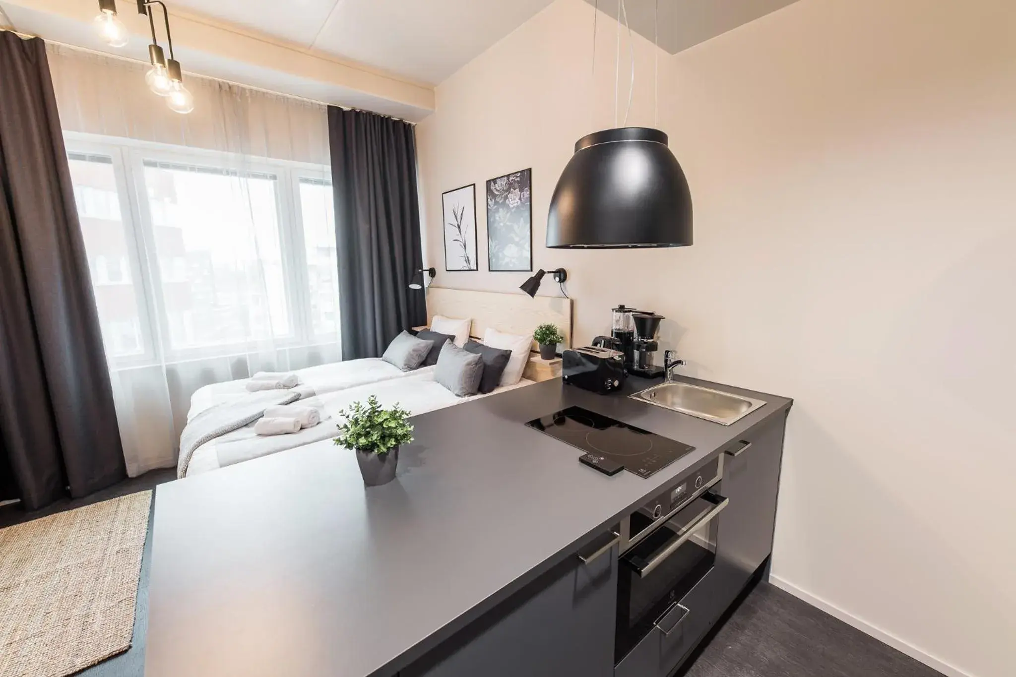 Photo of the whole room, Bed in Forenom Aparthotel Vantaa Tikkurila Photo of the whole room, Bed in Forenom Aparthotel Vantaa Tikkurila