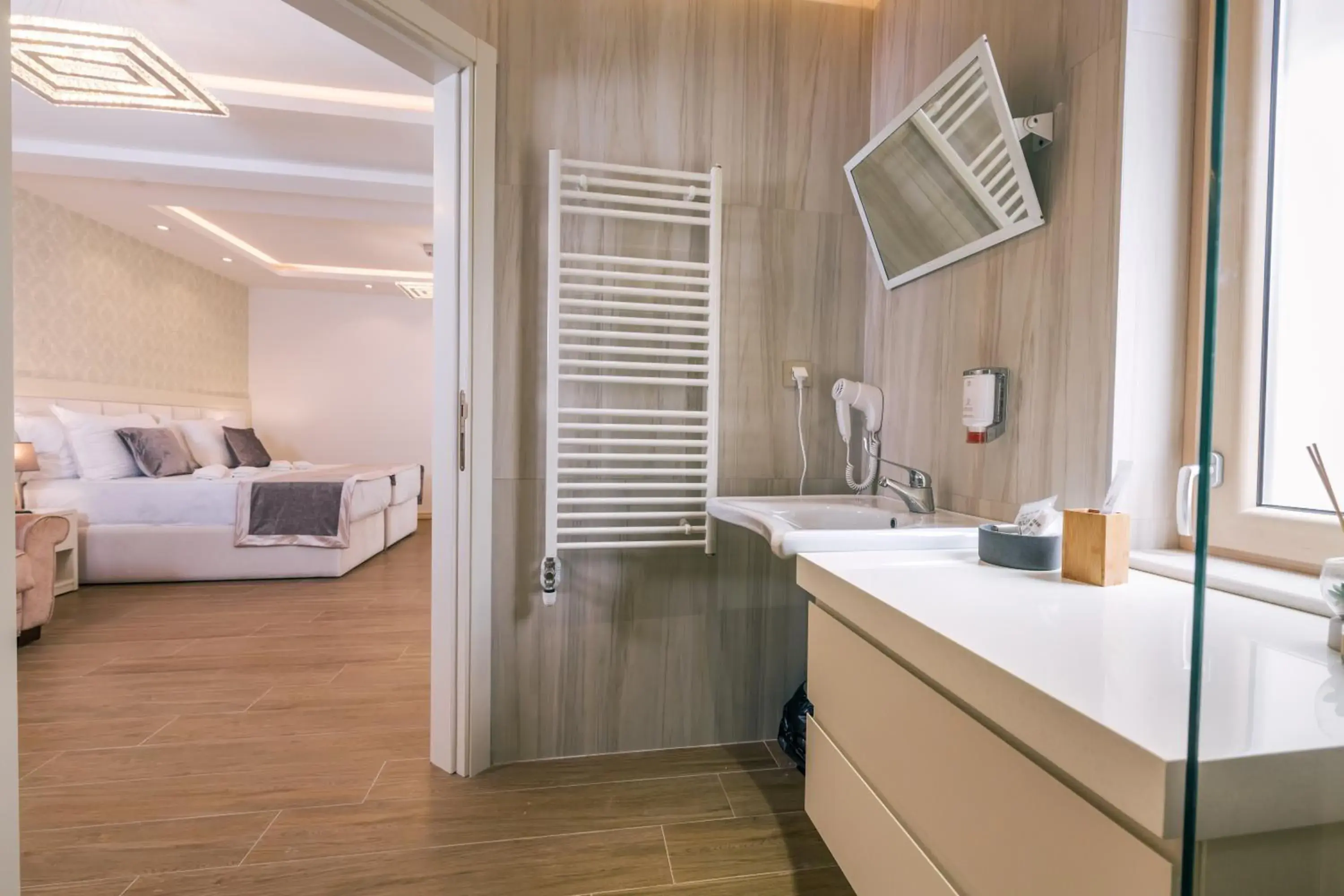 Bathroom, Bed in Splendido MB Apartments Bathroom, Bed in Splendido MB Apartments