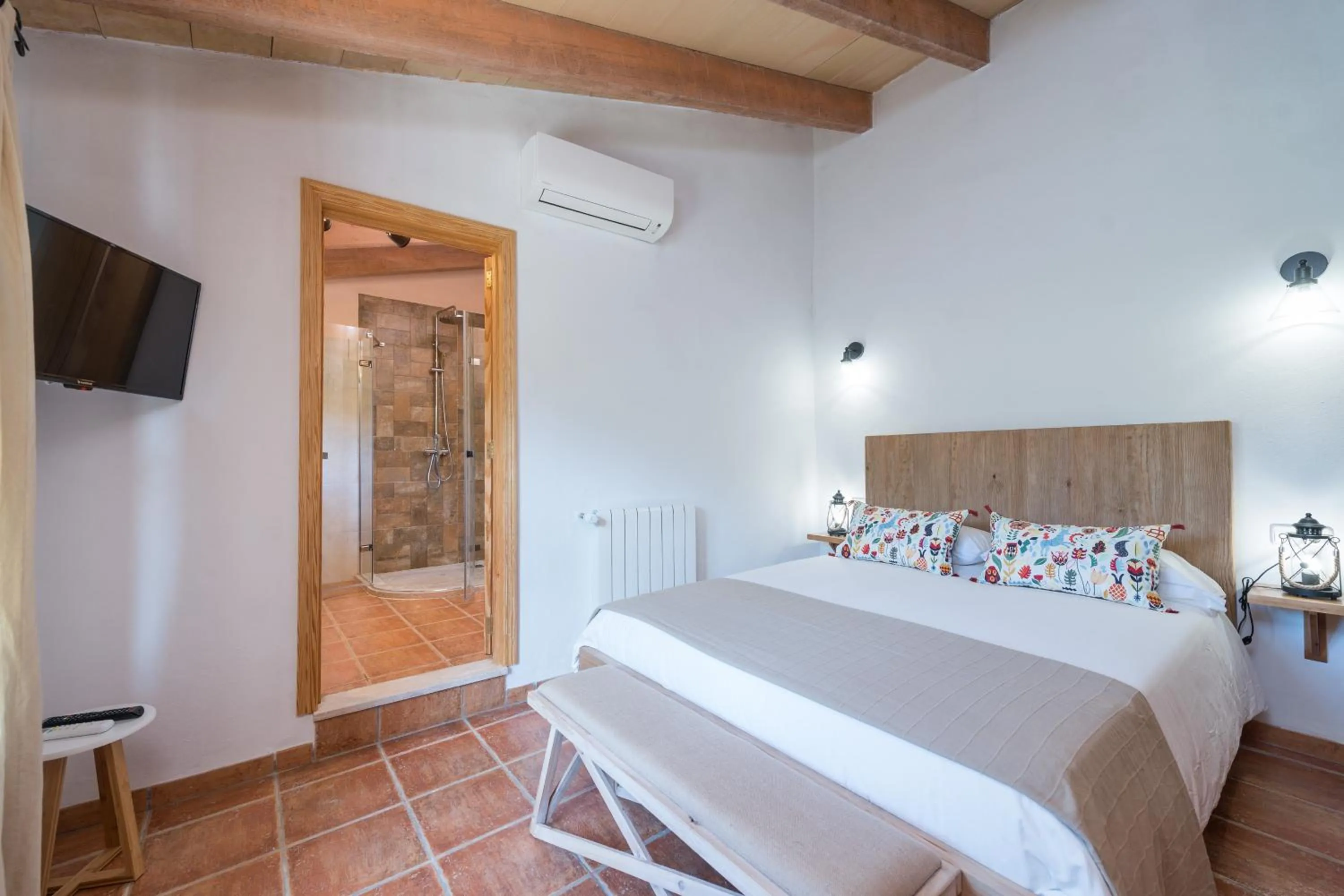 Bedroom, Bed in Finca - Agroturisme Sa Parellada