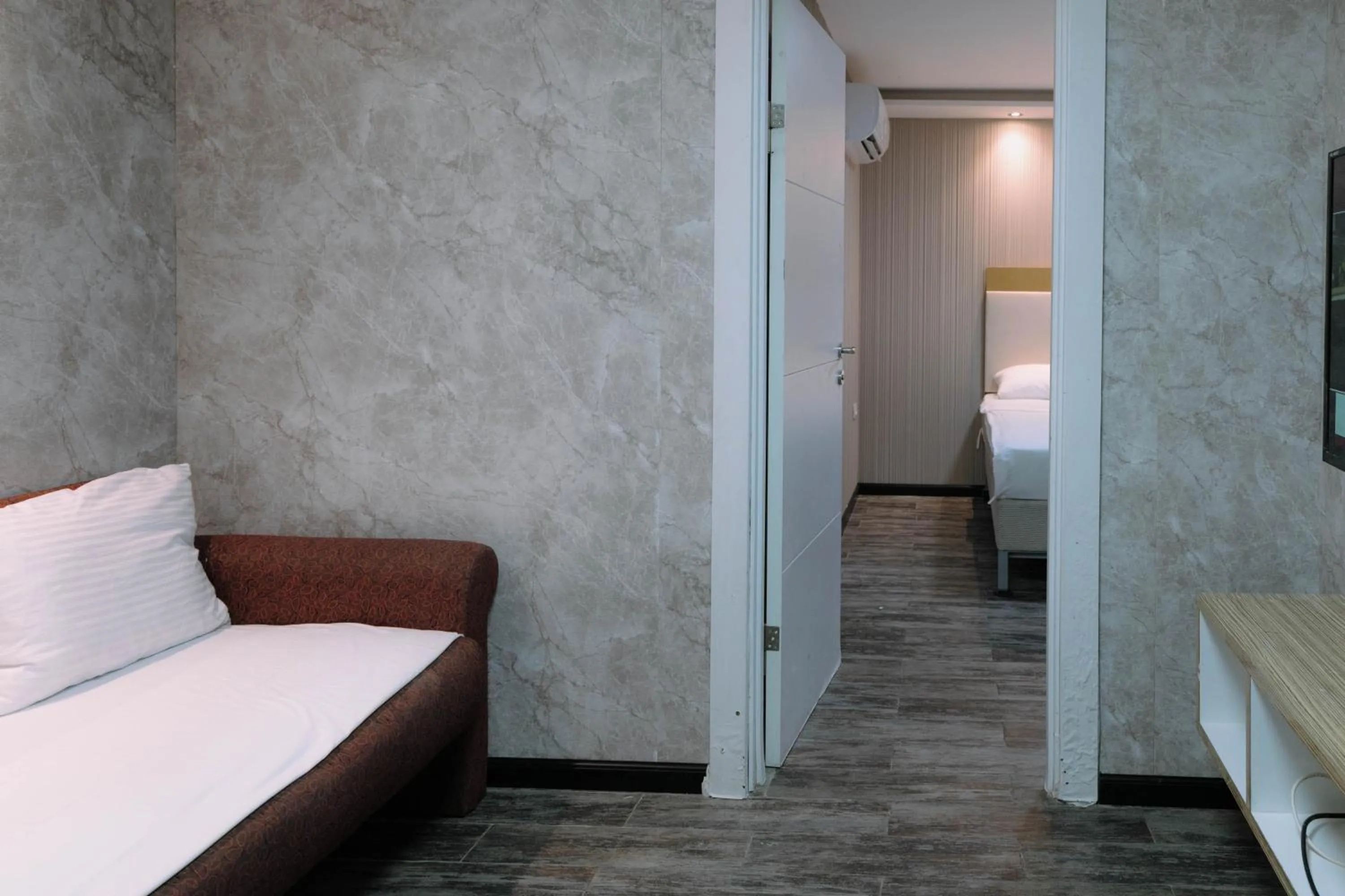 Living room, Bed in Rich apartments renovated & with modern design