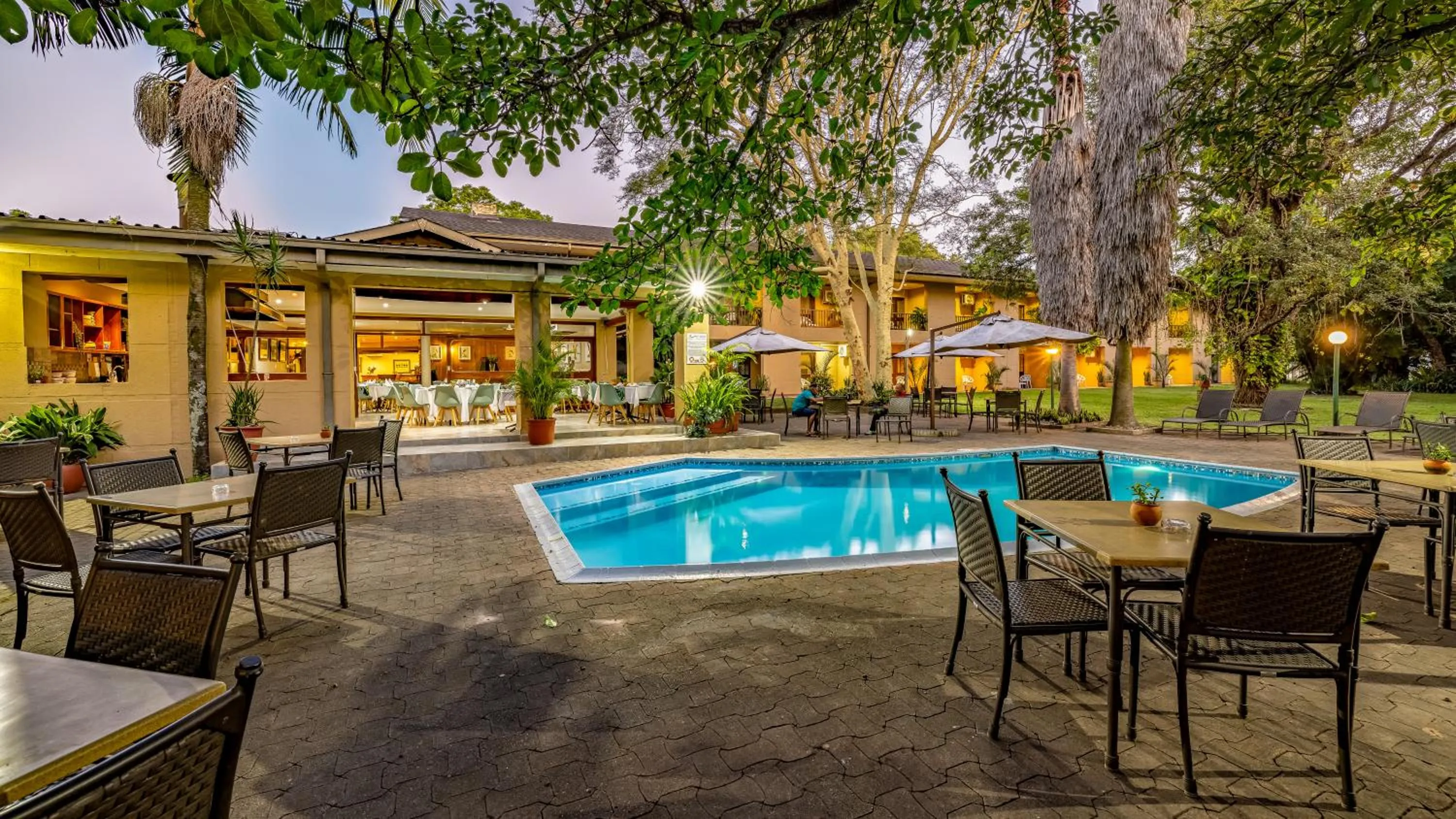 Patio in Hotel Numbi & Garden Suites