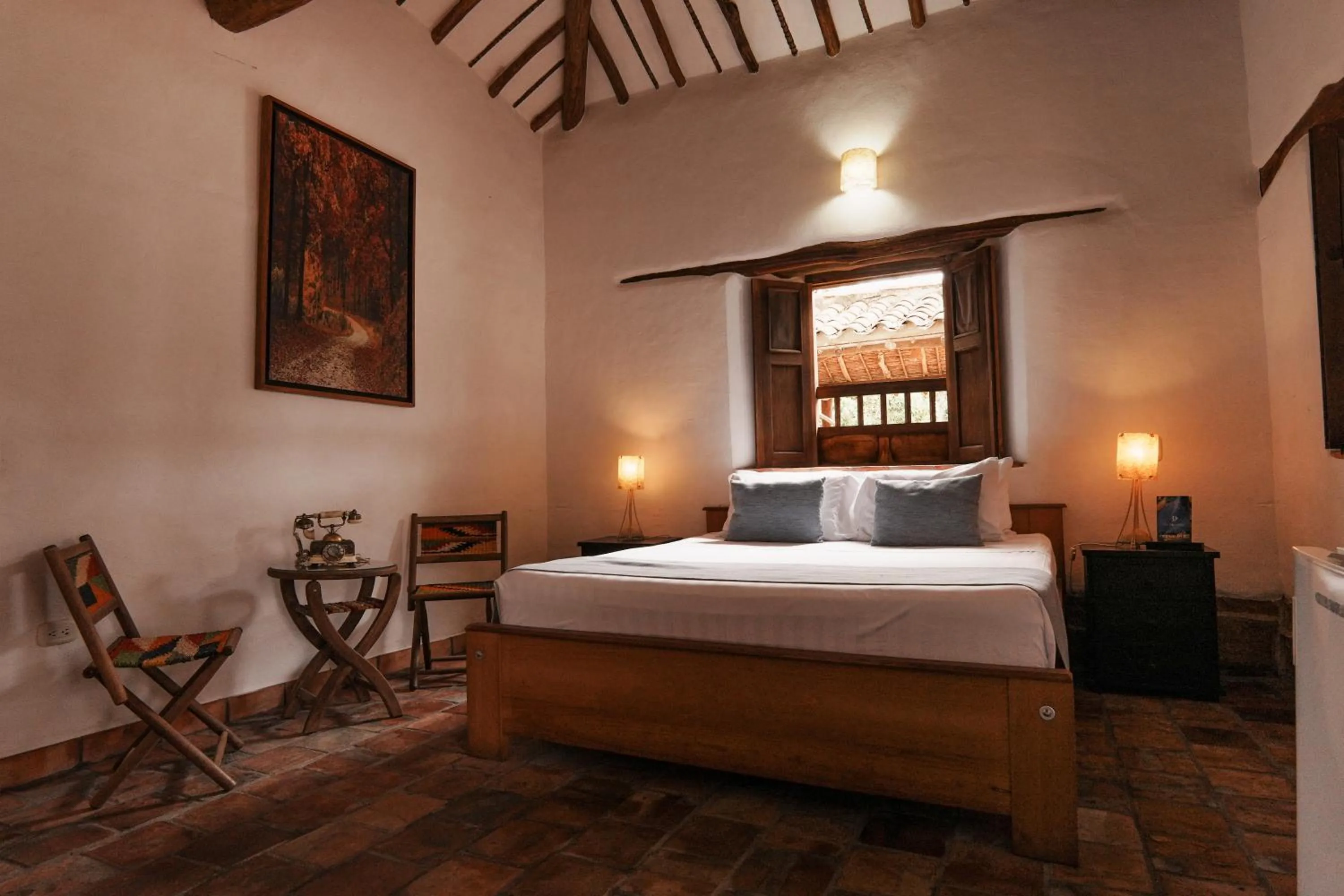 Bedroom, Bed in Hotel Finca Buenos Aires Barichara