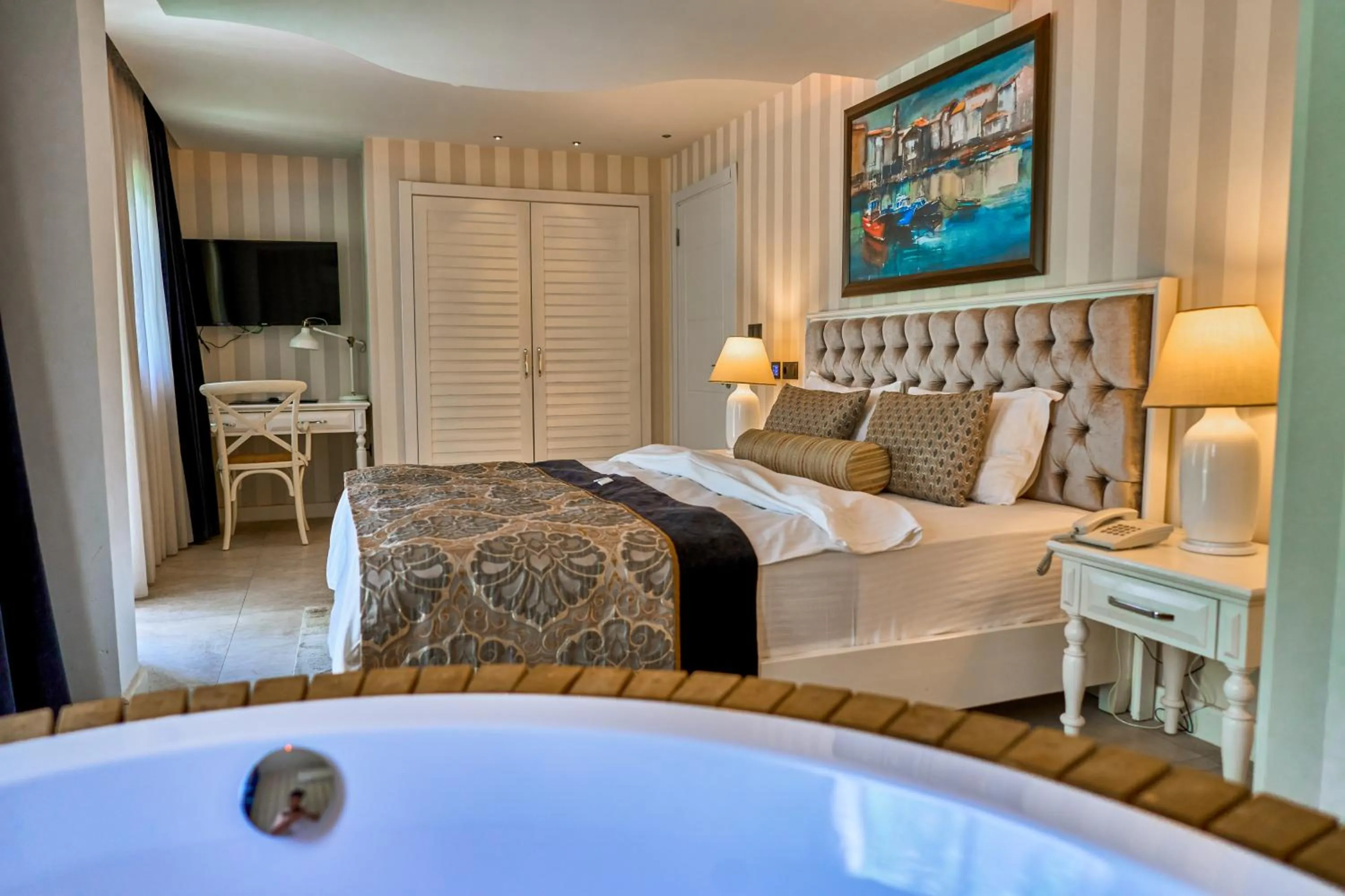 Bed in Salonika Suites