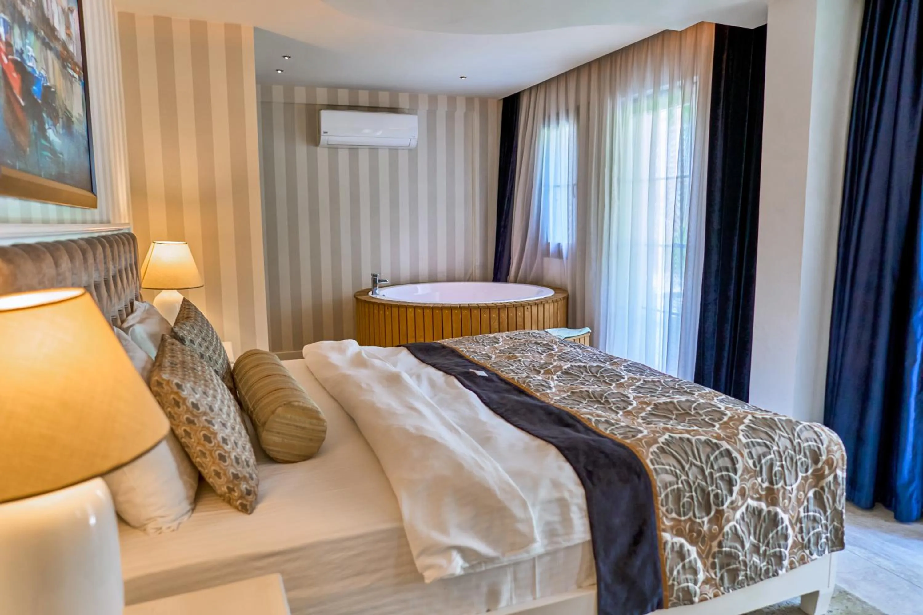 Bed in Salonika Suites