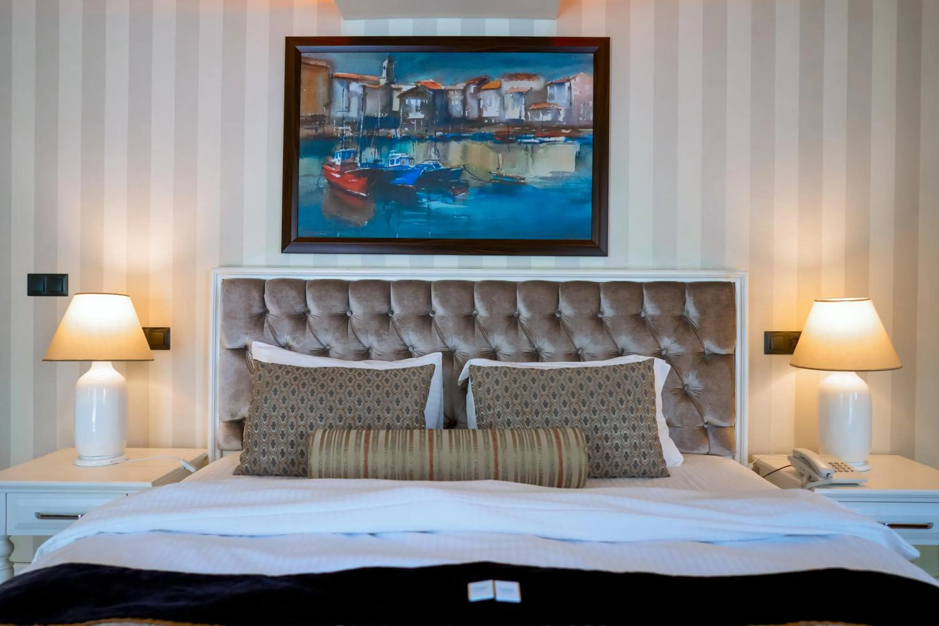 Bed in Salonika Suites