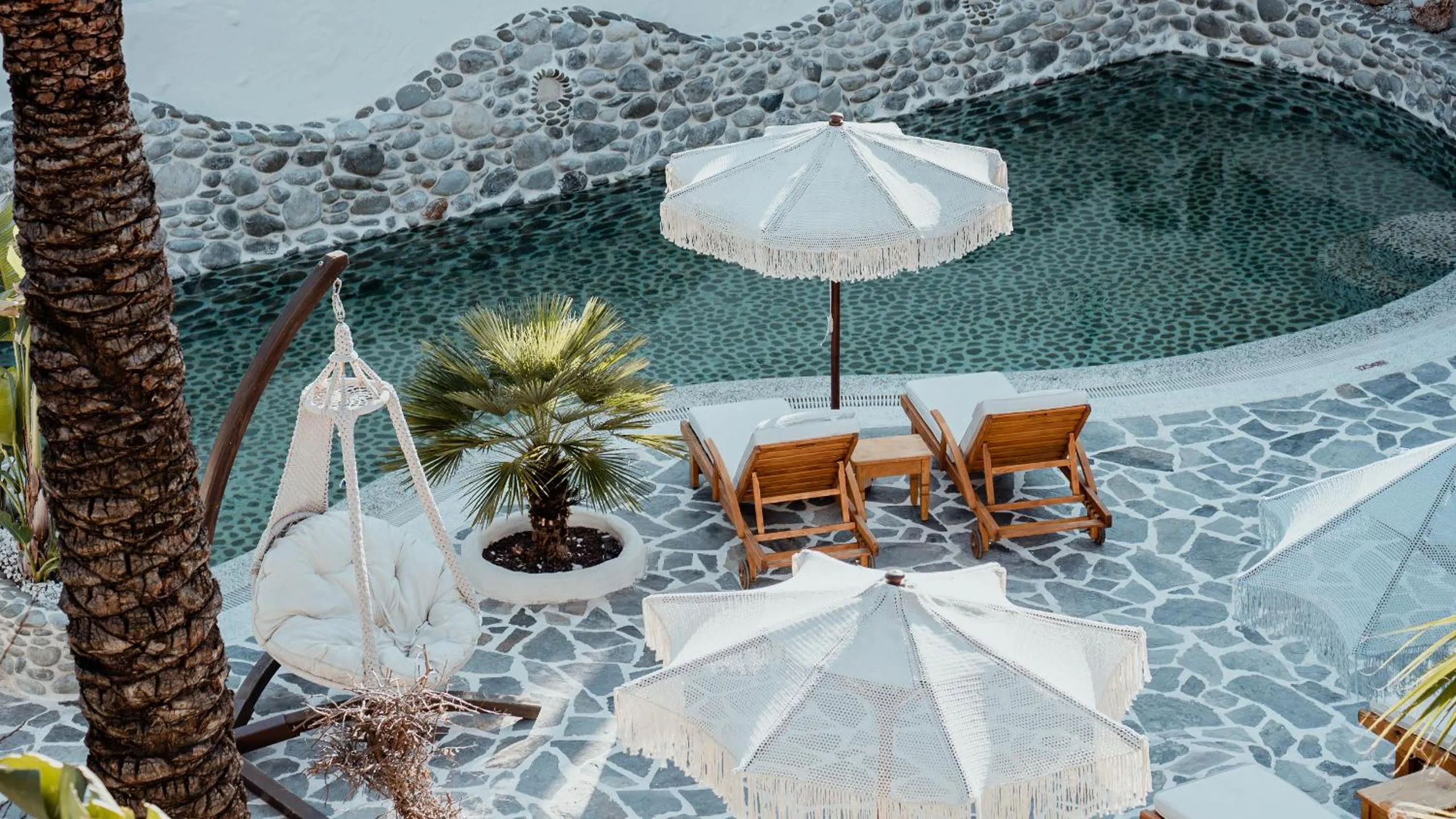 Pool view in Salonika Suites