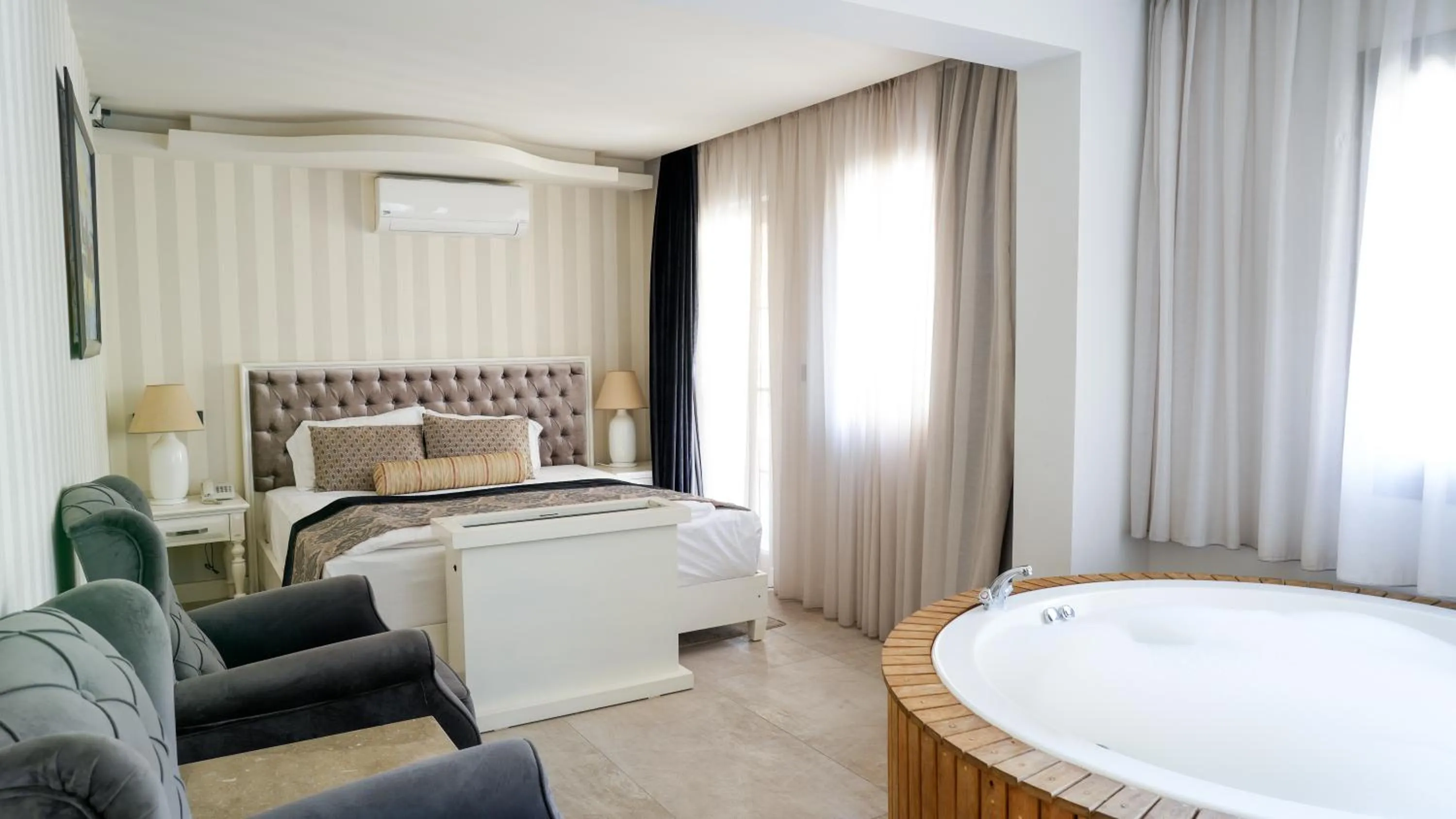 Bed in Salonika Suites