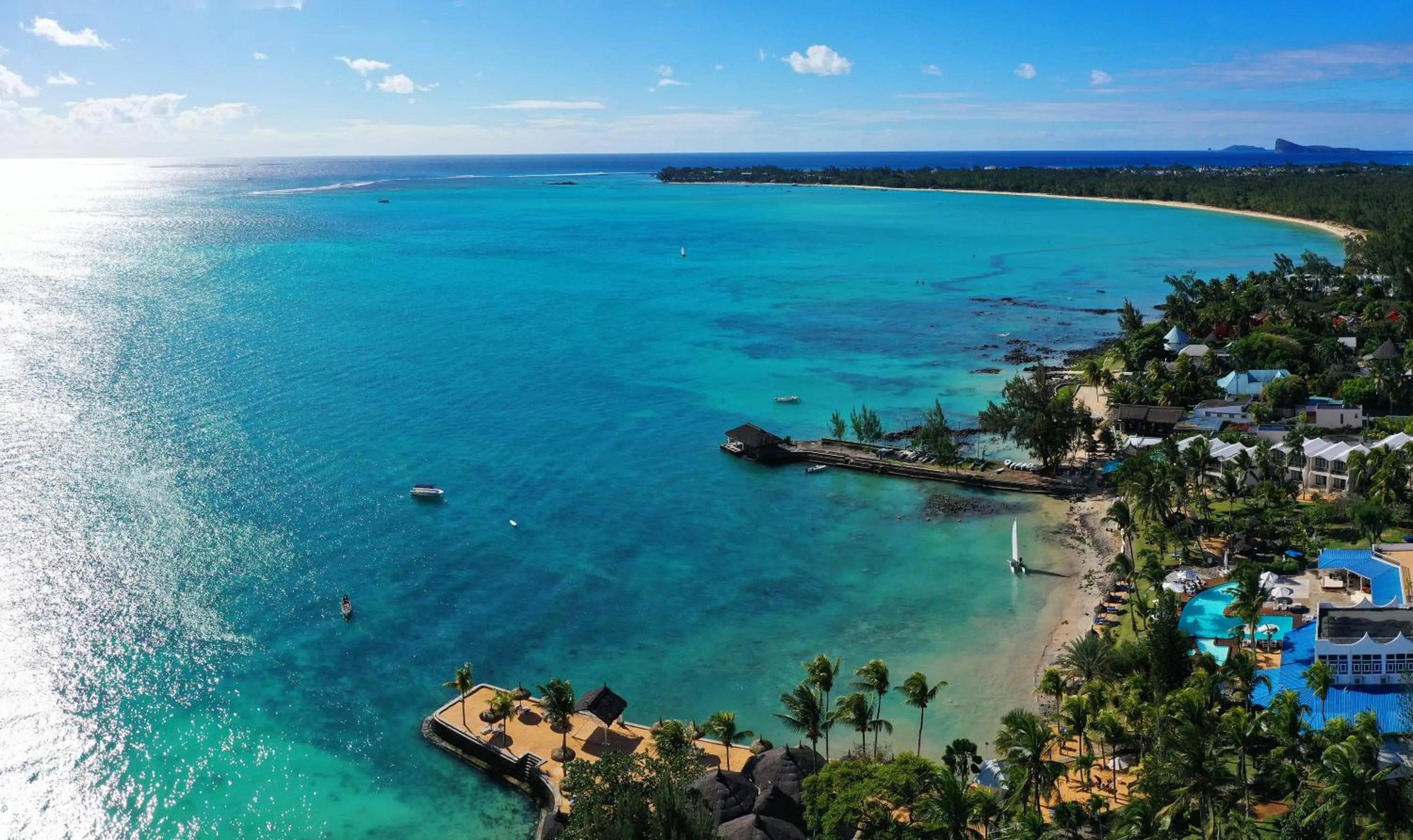 Bird's eye view in Coral Azur Beach Resort Mont Choisy