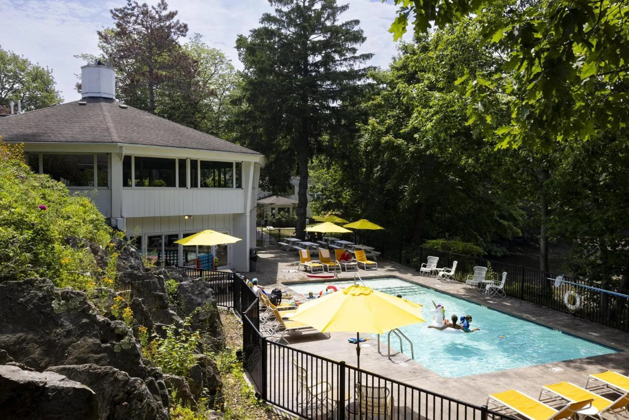 Pool view in The Lodge on the Cove