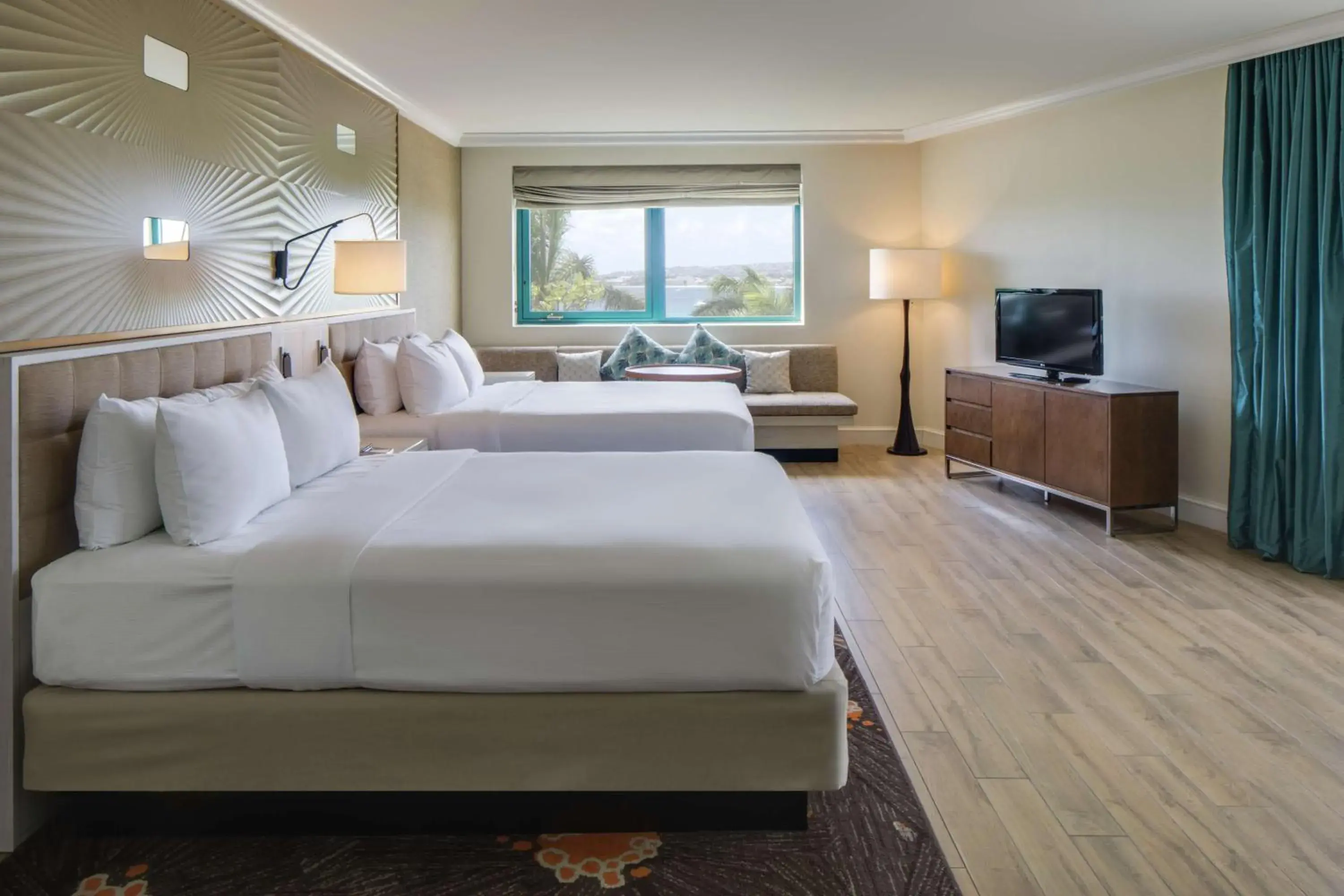 Living room, Bed in Hilton Barbados Resort Living room, Bed in Hilton Barbados Resort