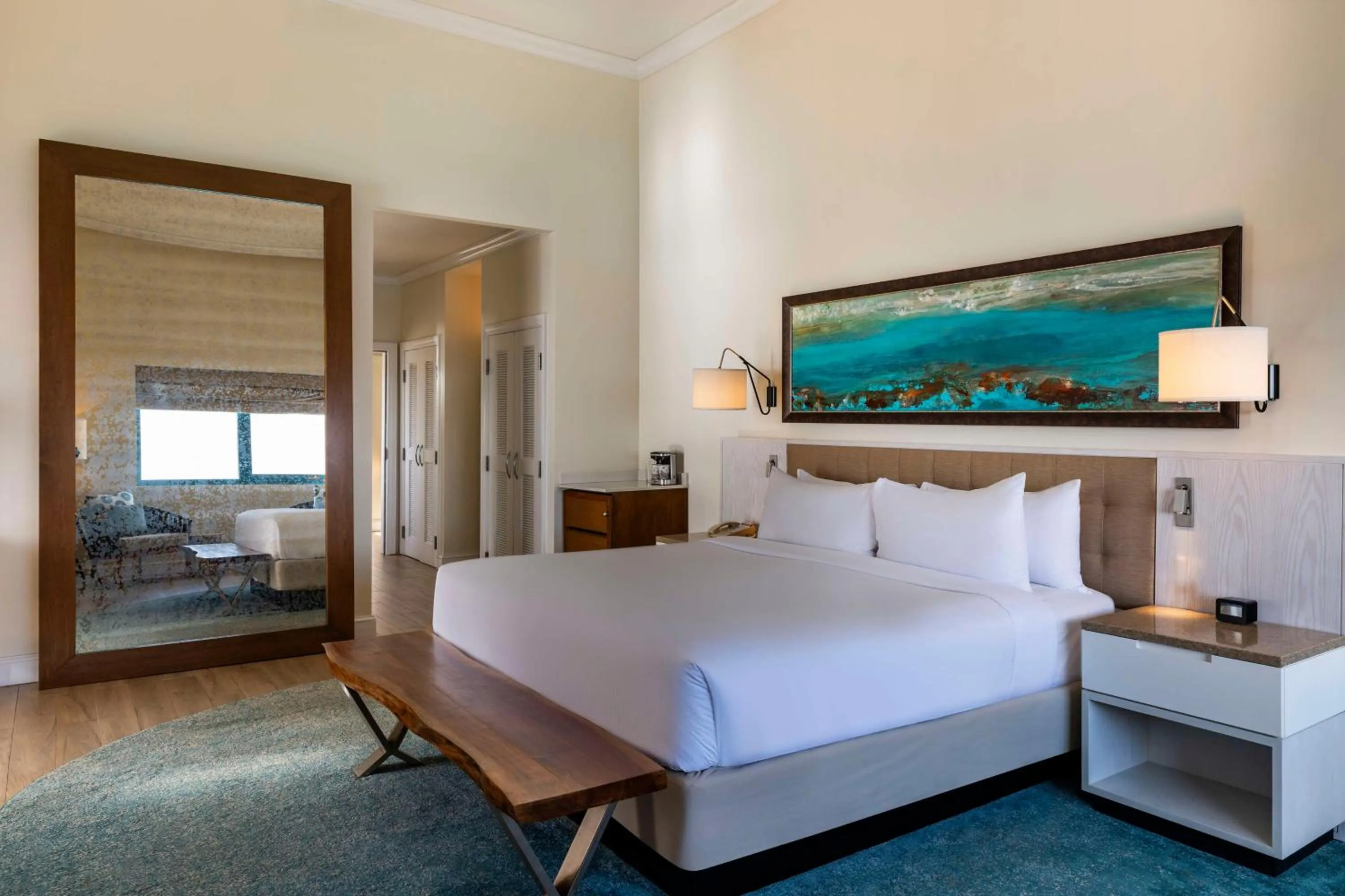 Bed in Hilton Barbados Resort