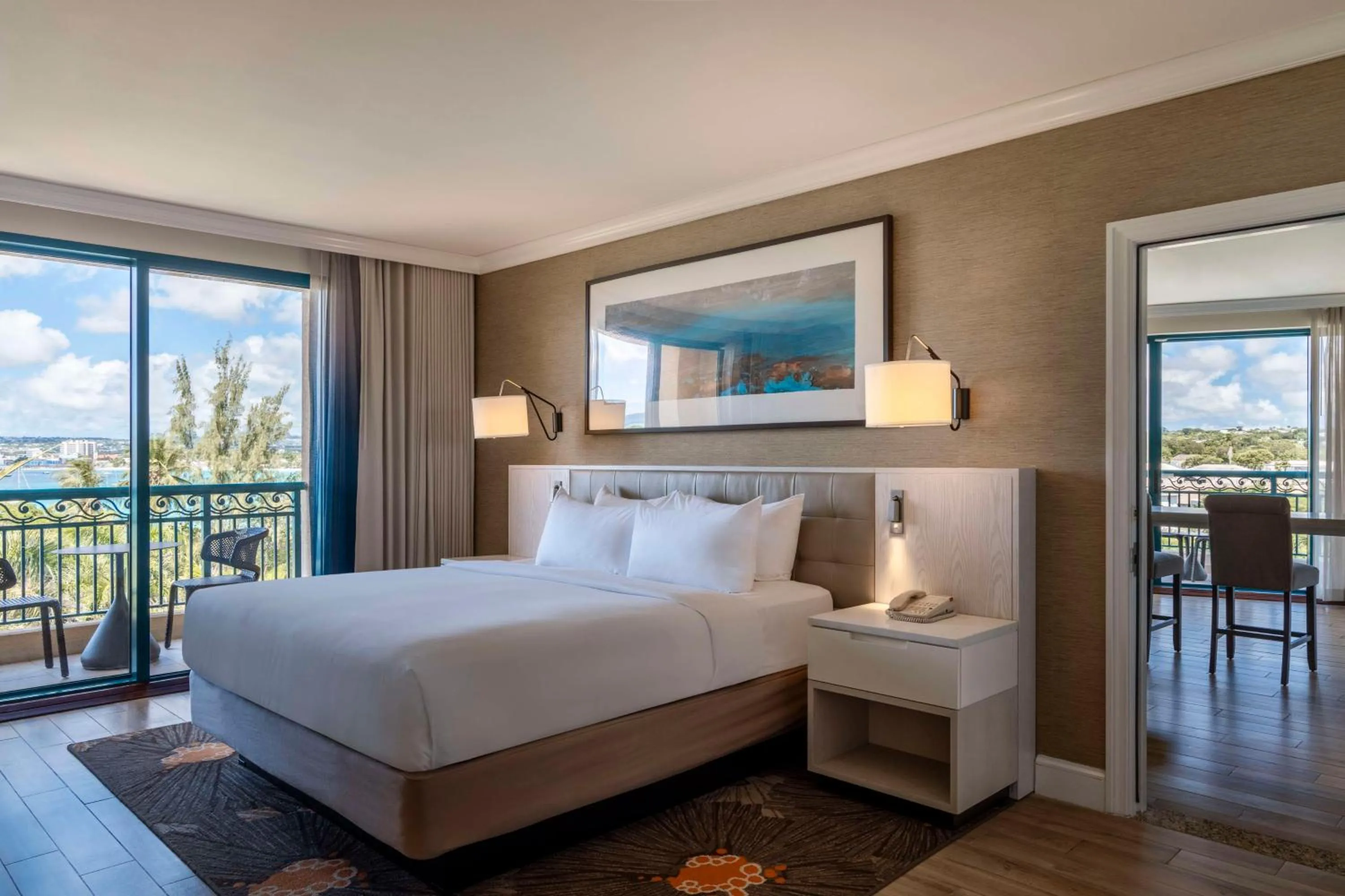 Bed in Hilton Barbados Resort