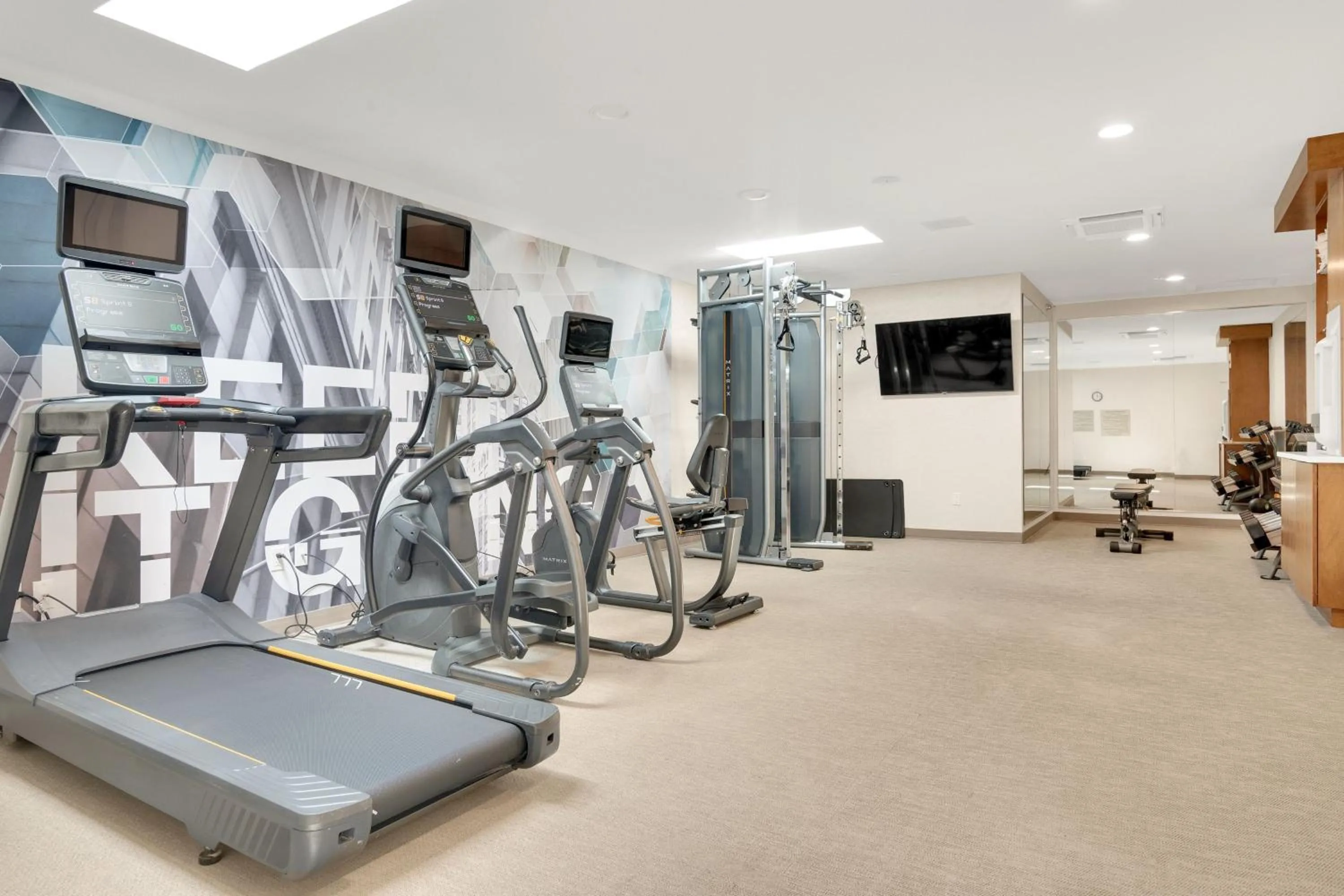 Fitness centre/facilities in SpringHill Suites by Marriott Freeport Brunswick