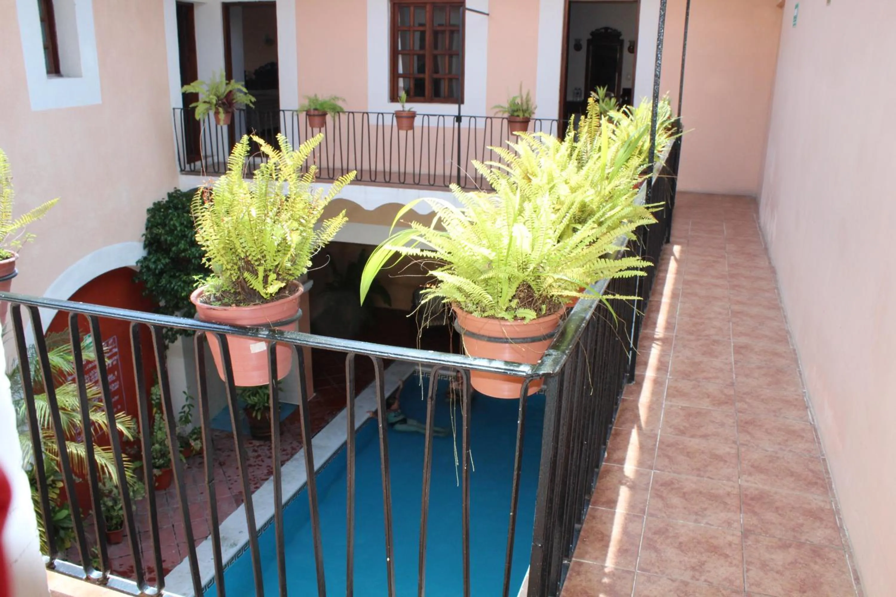 Pool view in Hotel Posada Doña Lala