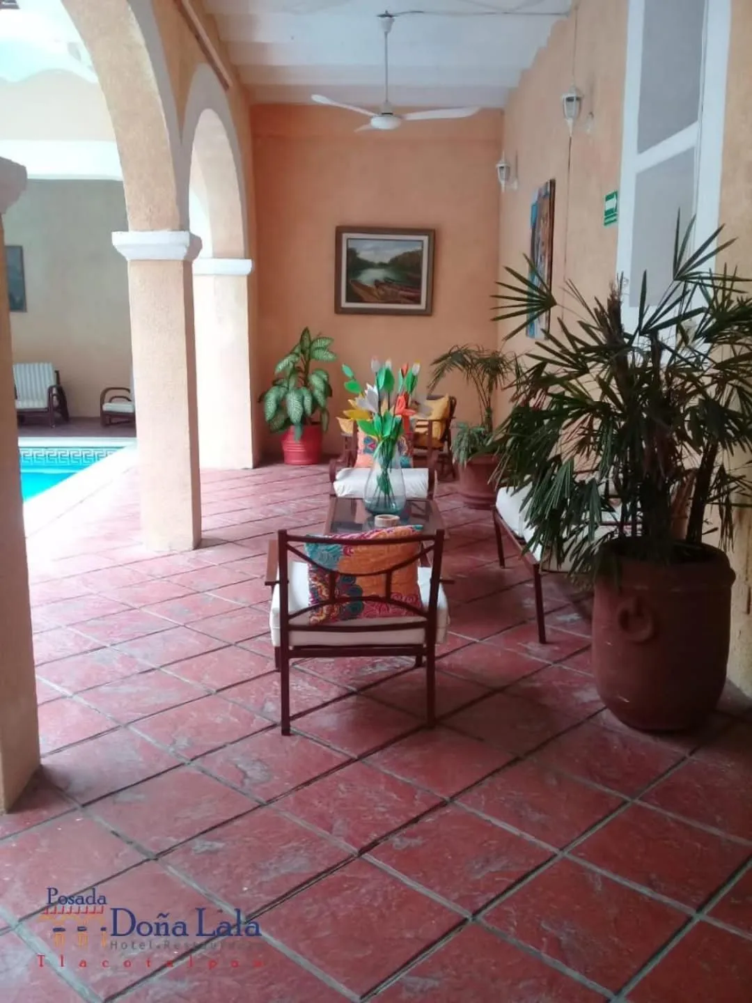 Patio in Hotel Posada Doña Lala