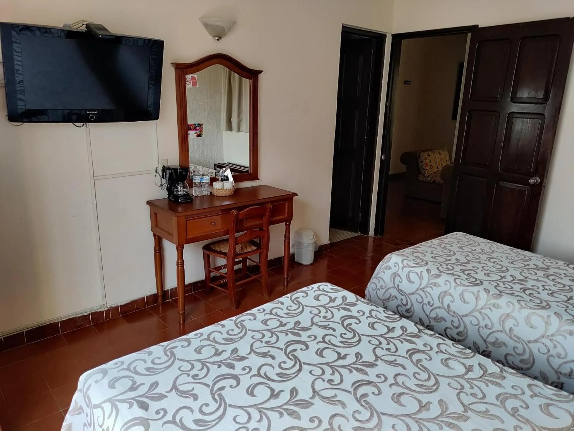 Bed in Hotel Posada Doña Lala