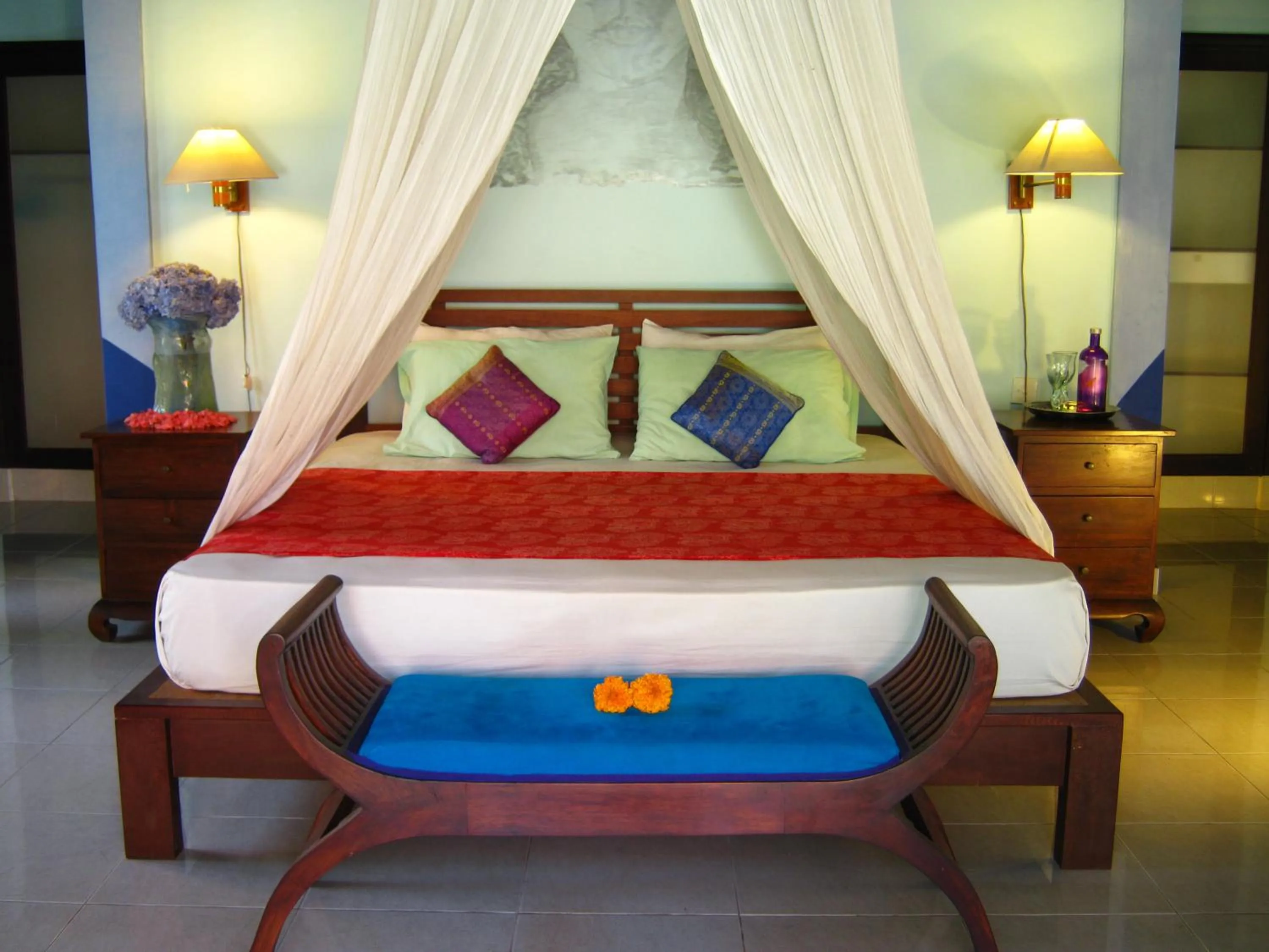 Bedroom, Bed in Villa Shantitara Bungalows