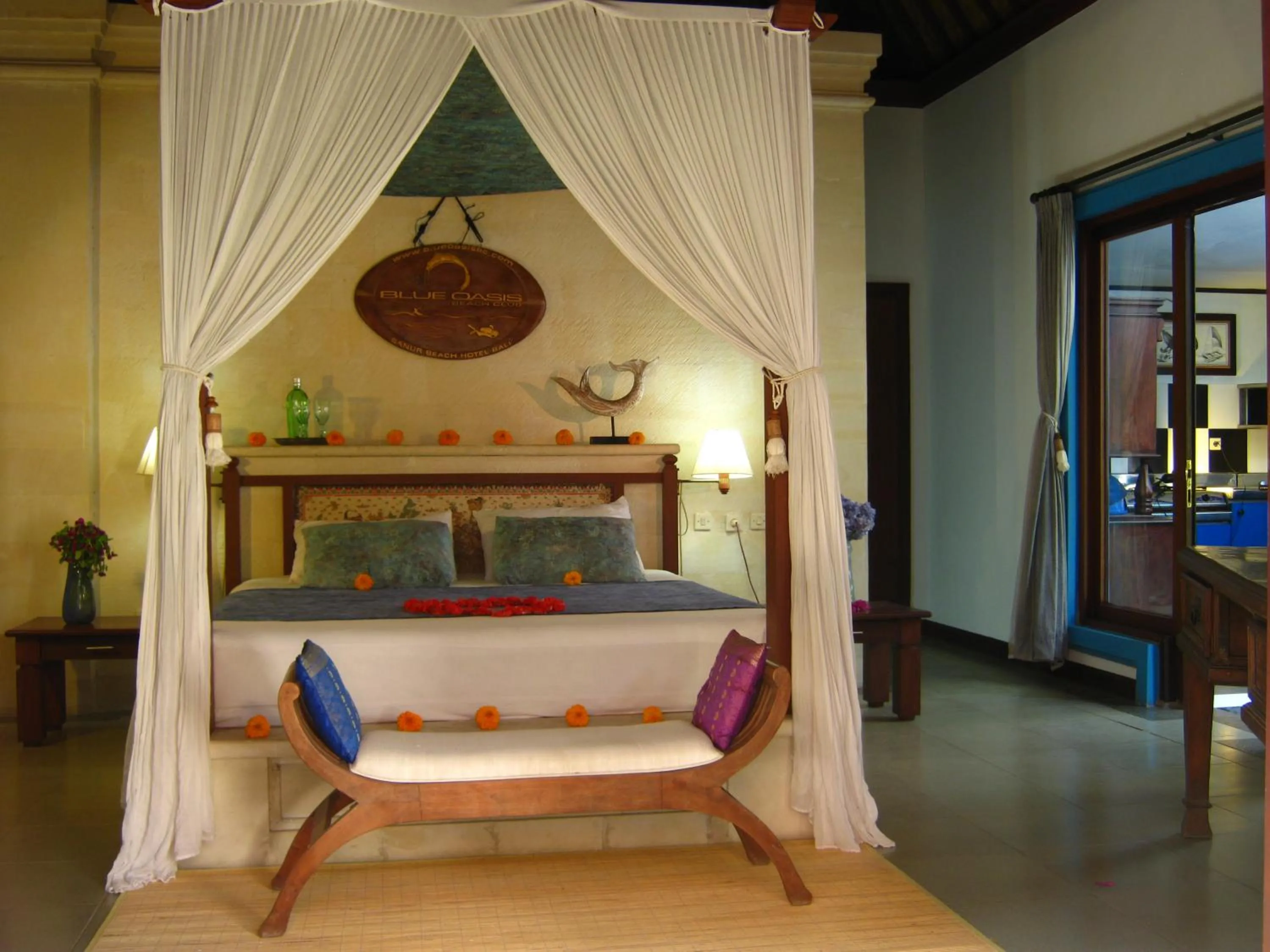 Bedroom, Bed in Villa Shantitara Bungalows